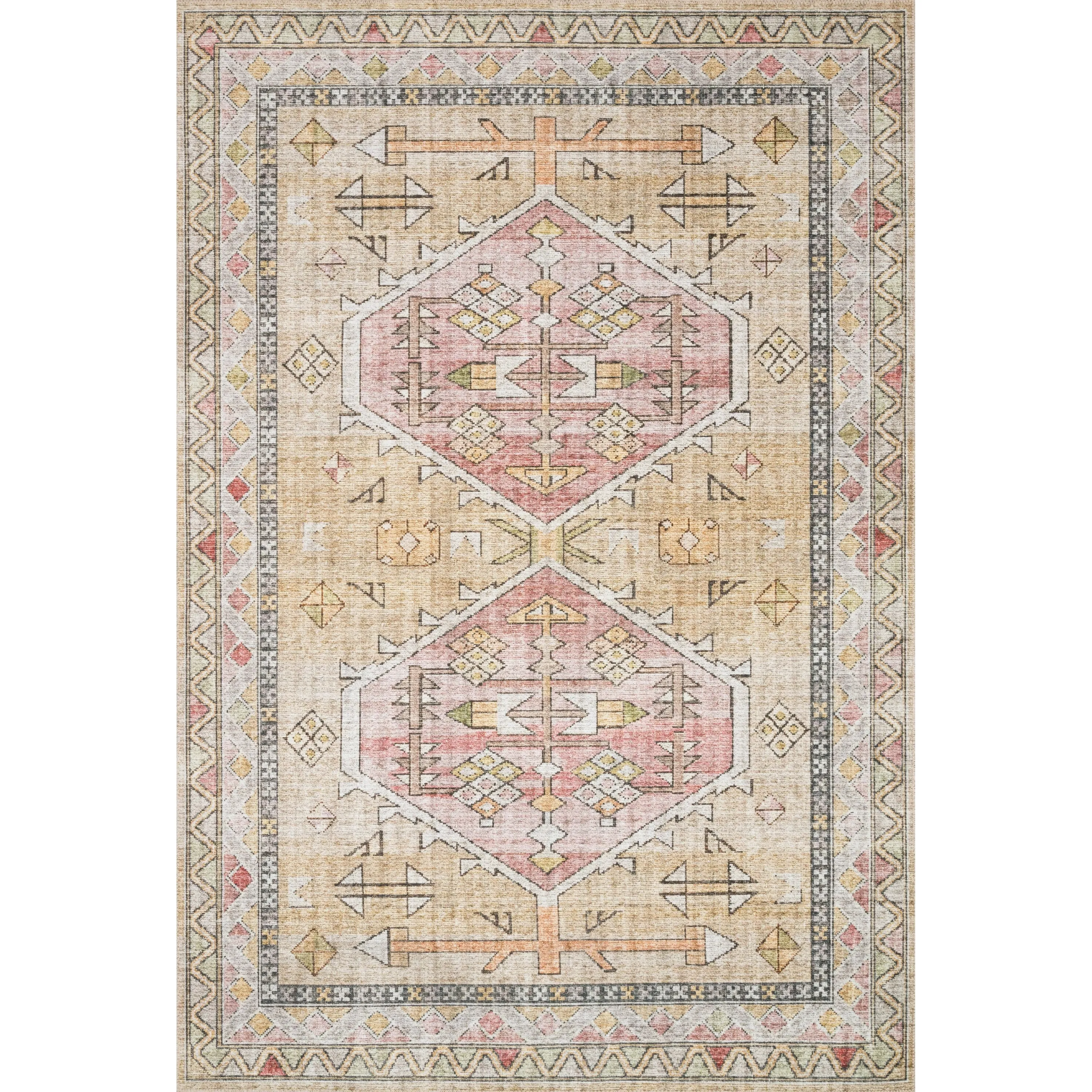 Alexander Home Leanne Aztec Distressed Printed Area Rug