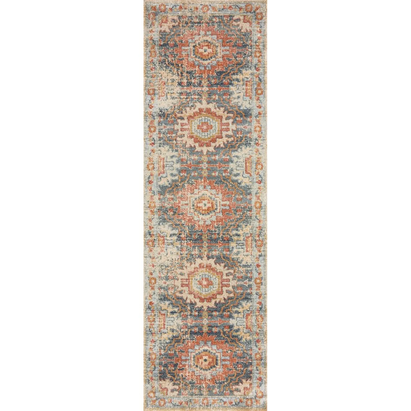 Alexander Home Luxe Fireside Antiqued Distressed Area Rug