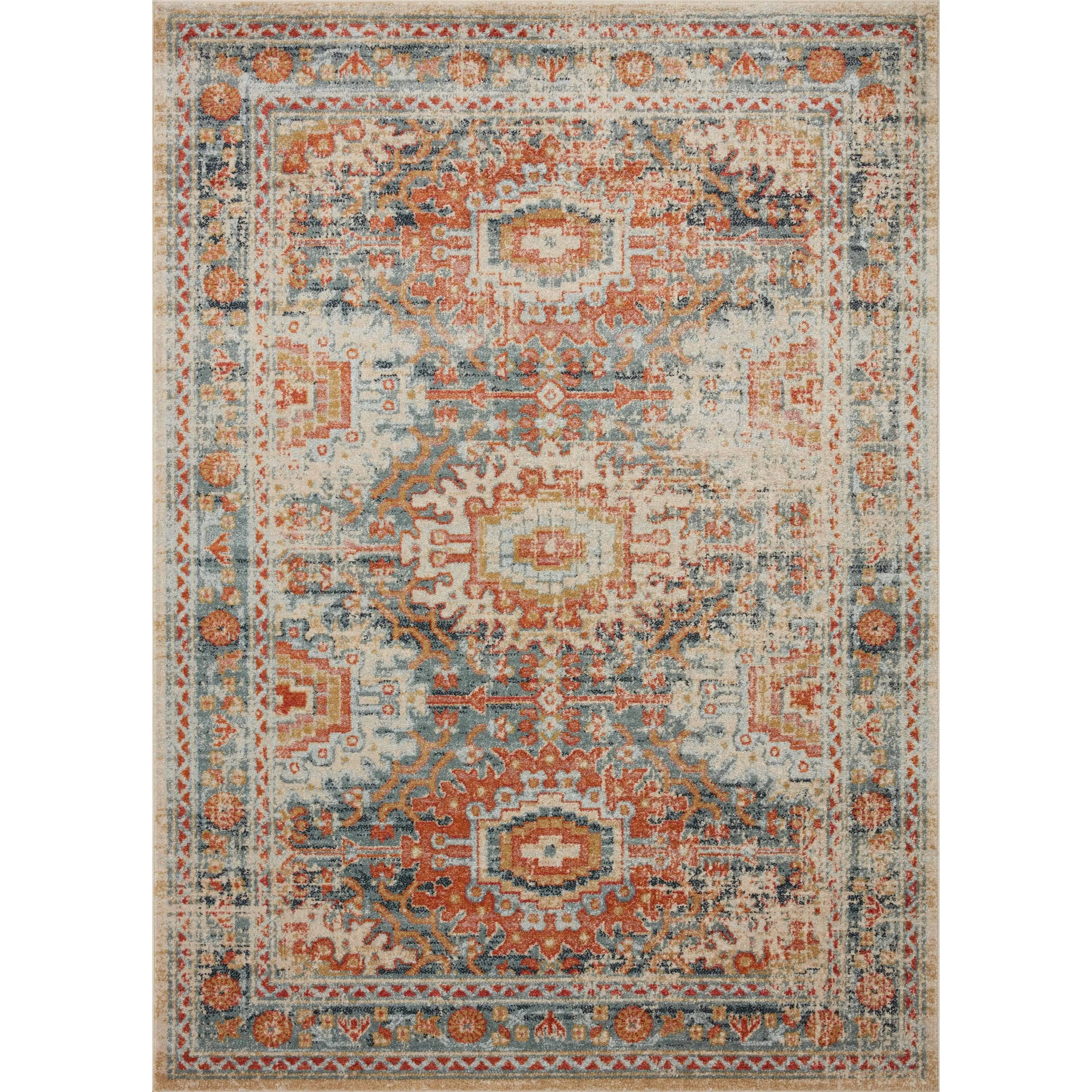 Alexander Home Luxe Fireside Antiqued Distressed Area Rug