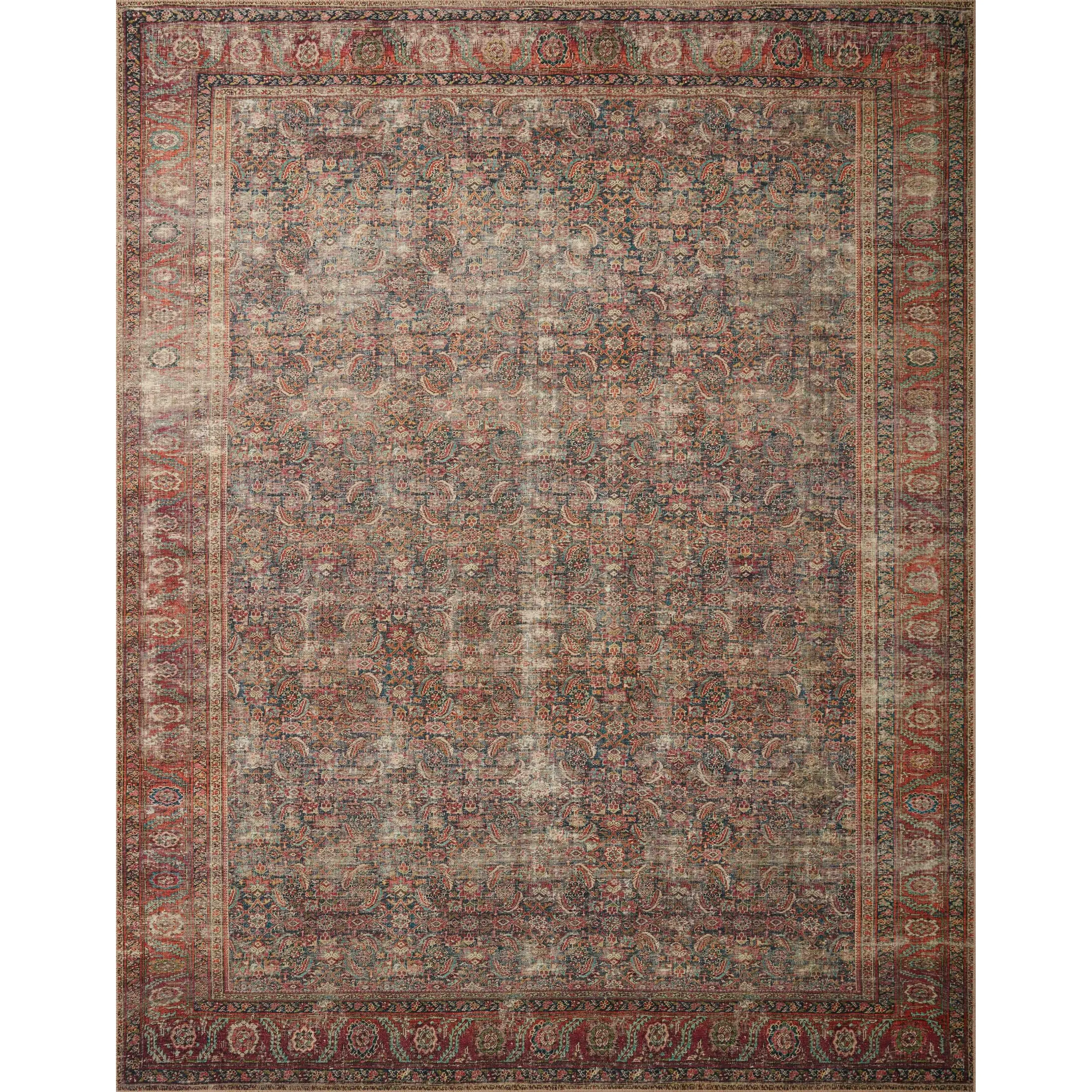 Alexander Home Sophia Printed Distressed Floral Vintage Area Rug