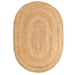 All Natural Soft Jute Braided Hand-Woven Rug