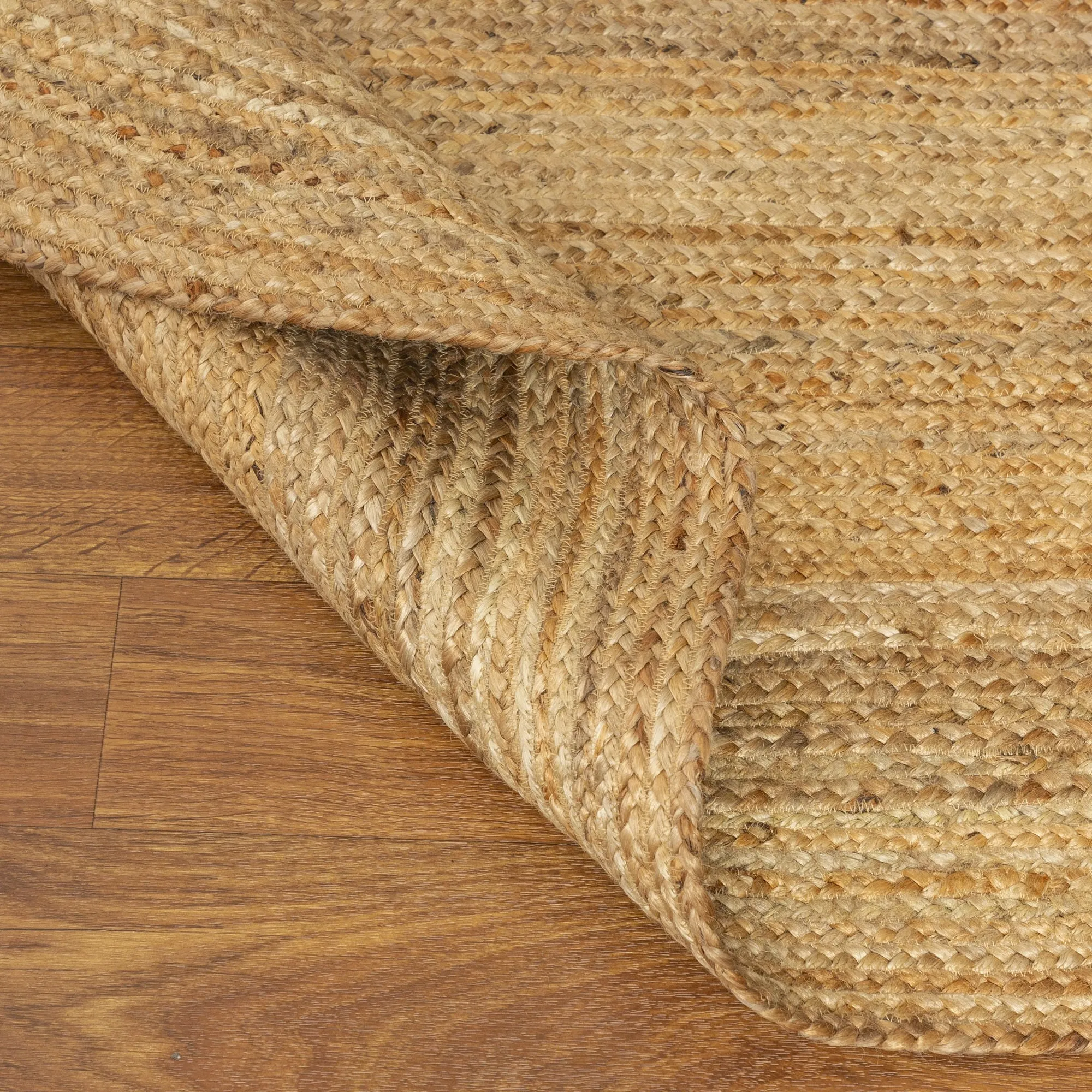 All Natural Soft Jute Braided Hand-Woven Rug