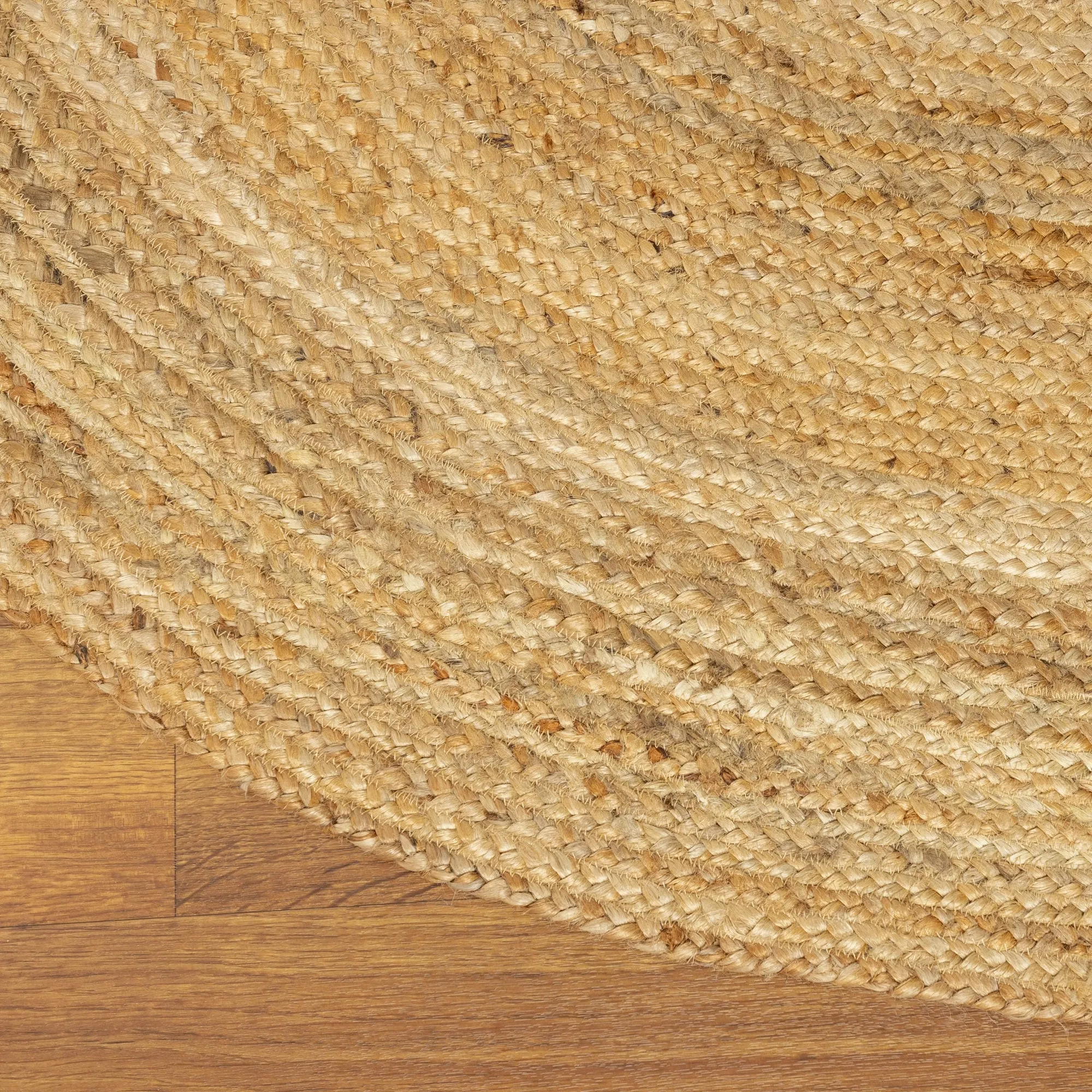 All Natural Soft Jute Braided Hand-Woven Rug