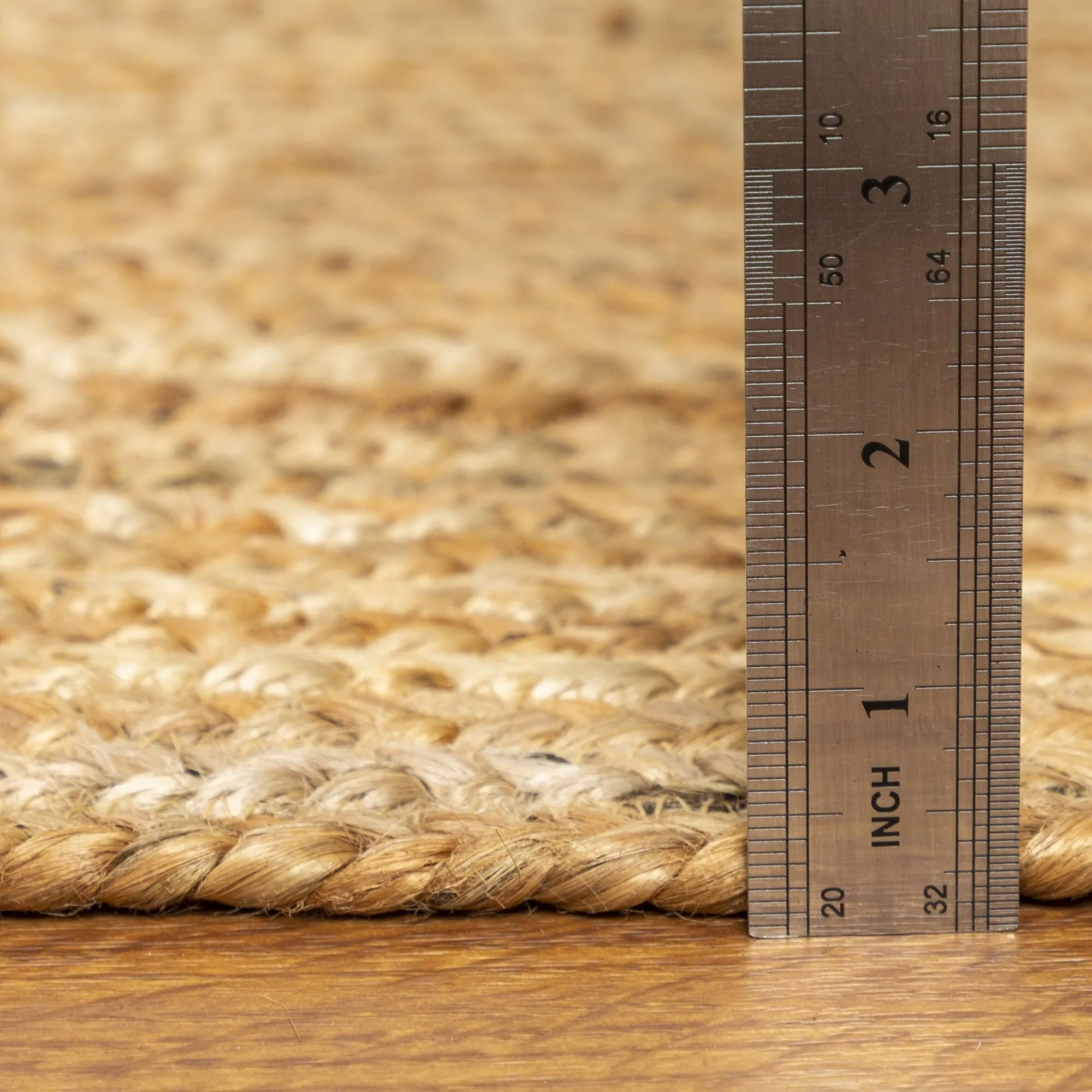 All Natural Soft Jute Braided Hand-Woven Rug