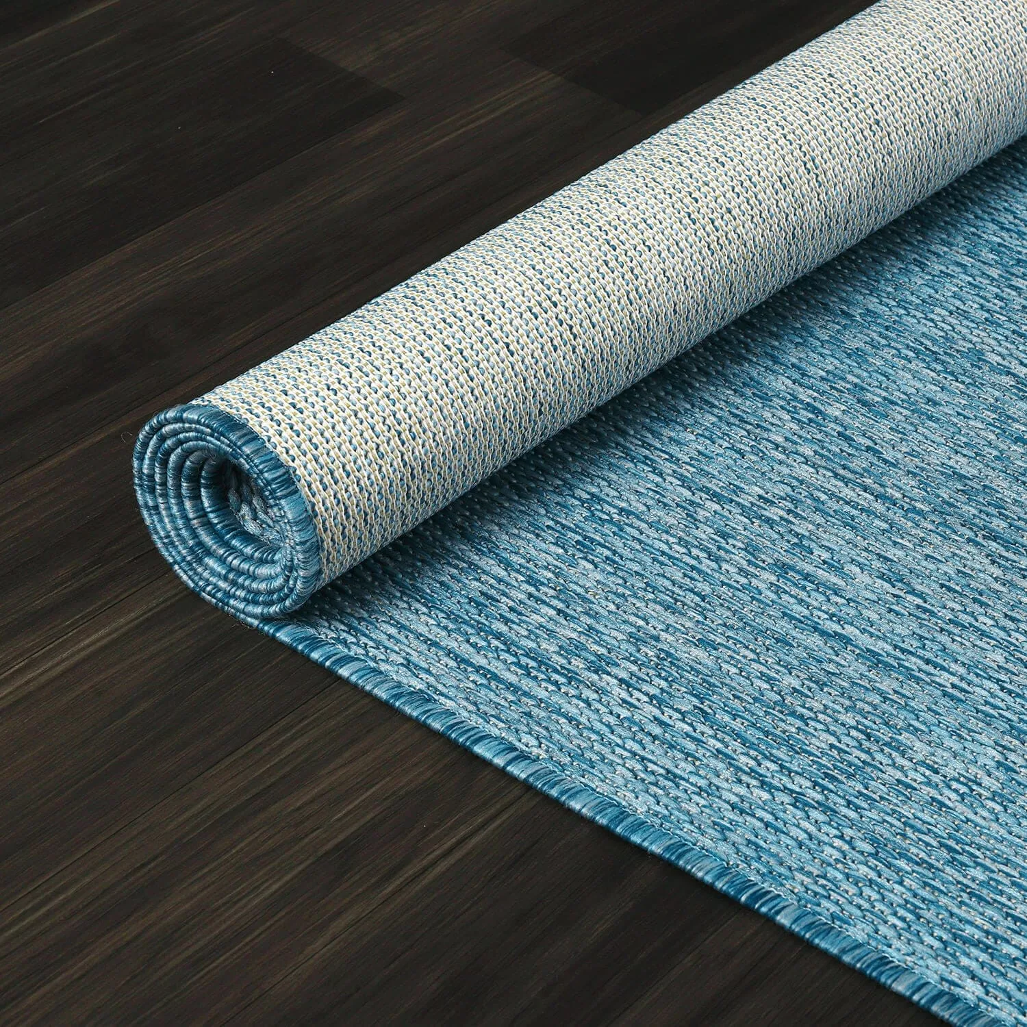 Aloha Washable Solid Indoor Outdoor Area Rug Patio Deck Living Room