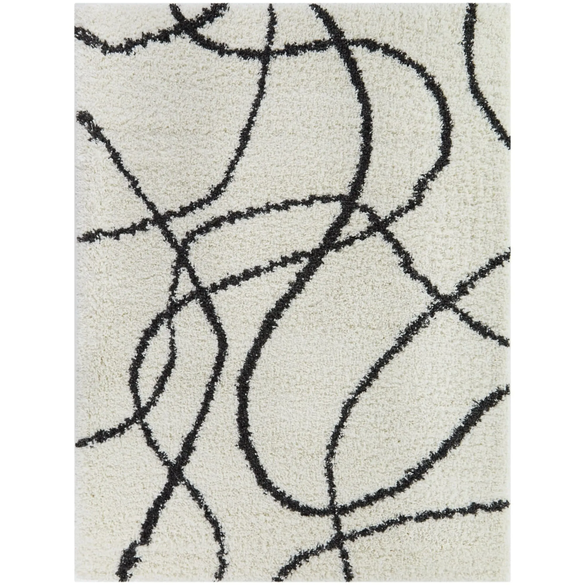 Anton Modern Abstract Shag Area Rug