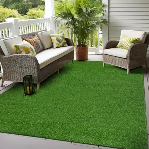 Artificial Solid Grass Indoor Outdoor Area Rug