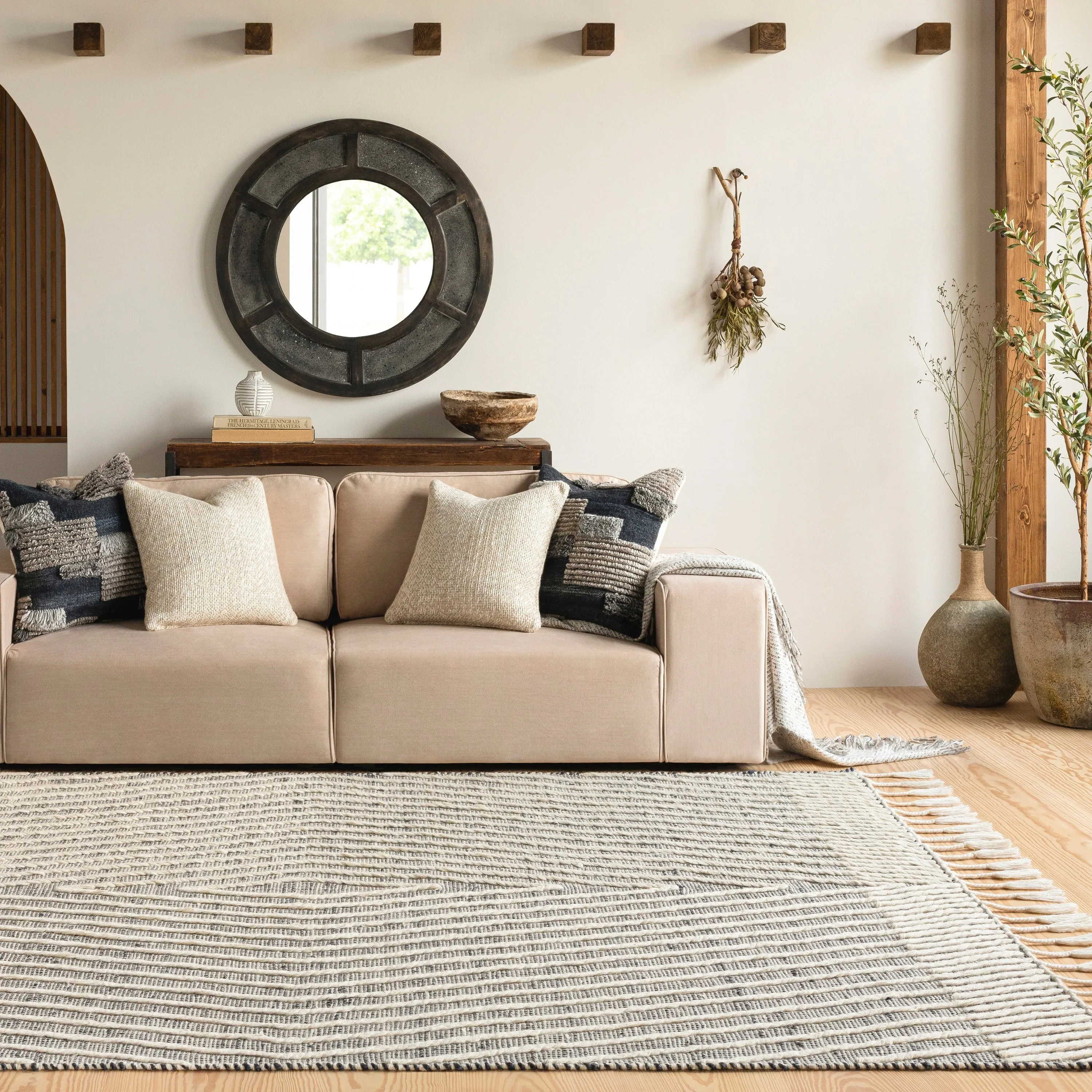 Artistic Weavers Keefe Boho Geometric Wool & Jute Area Rug