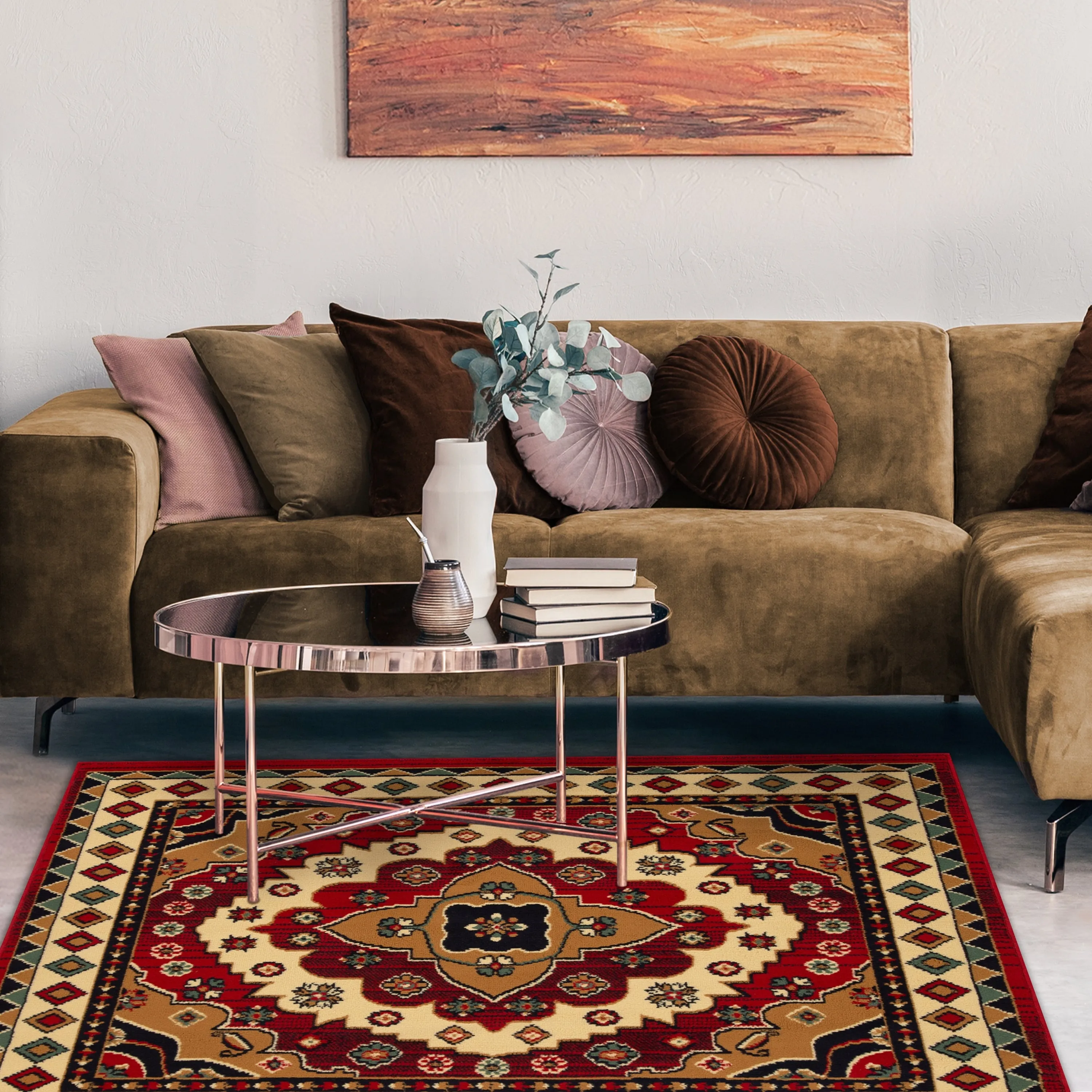 Aztec Bohemian Eclectic Style Indoor Small Area Rug by Superior
