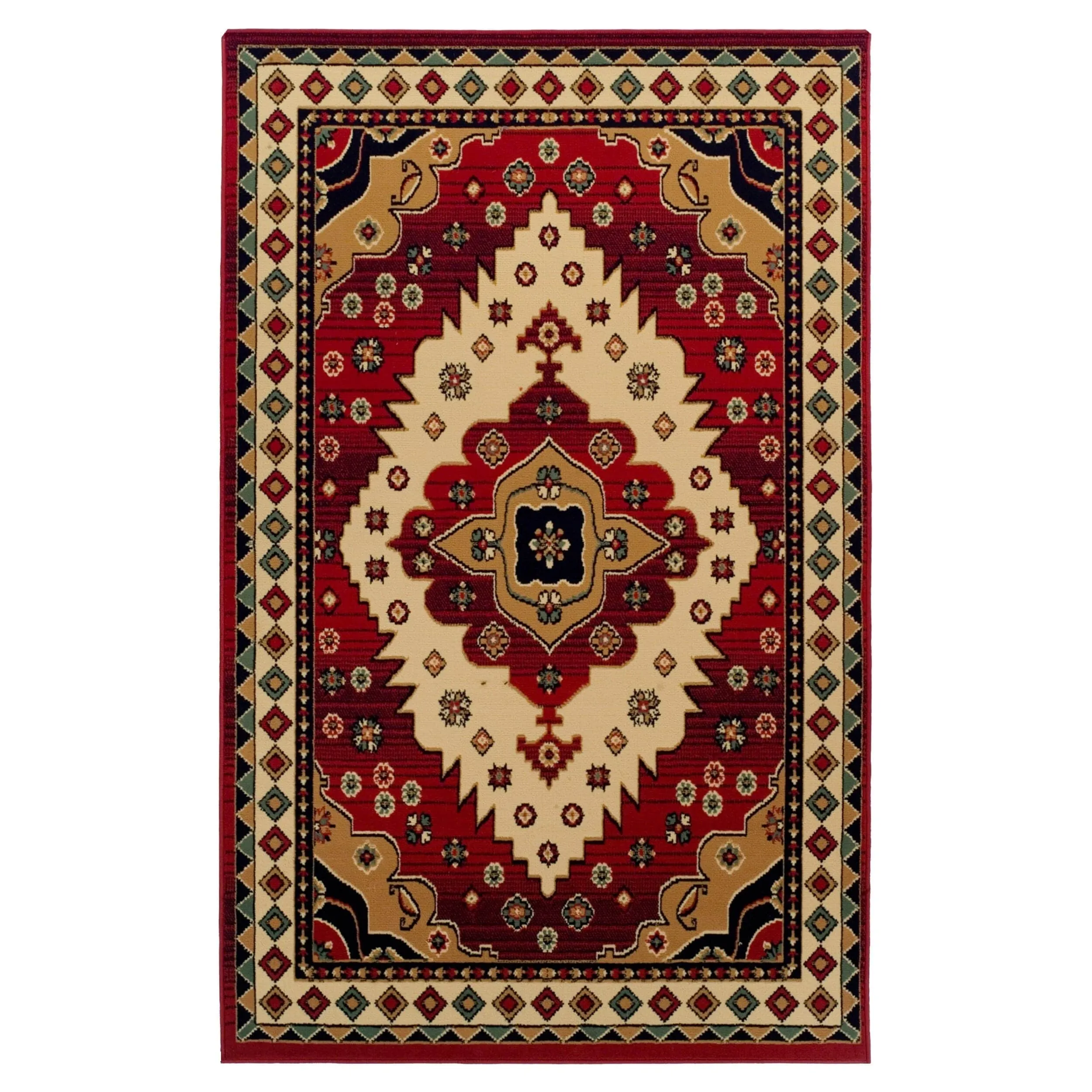 Aztec Bohemian Eclectic Style Indoor Small Area Rug by Superior