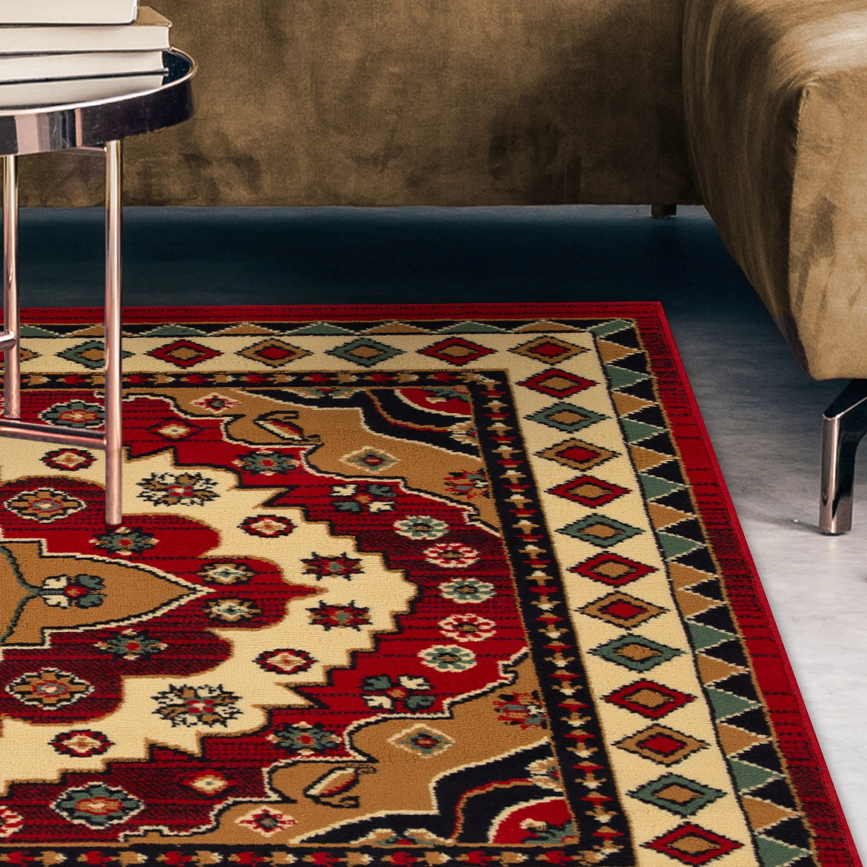 Aztec Bohemian Eclectic Style Indoor Small Area Rug by Superior