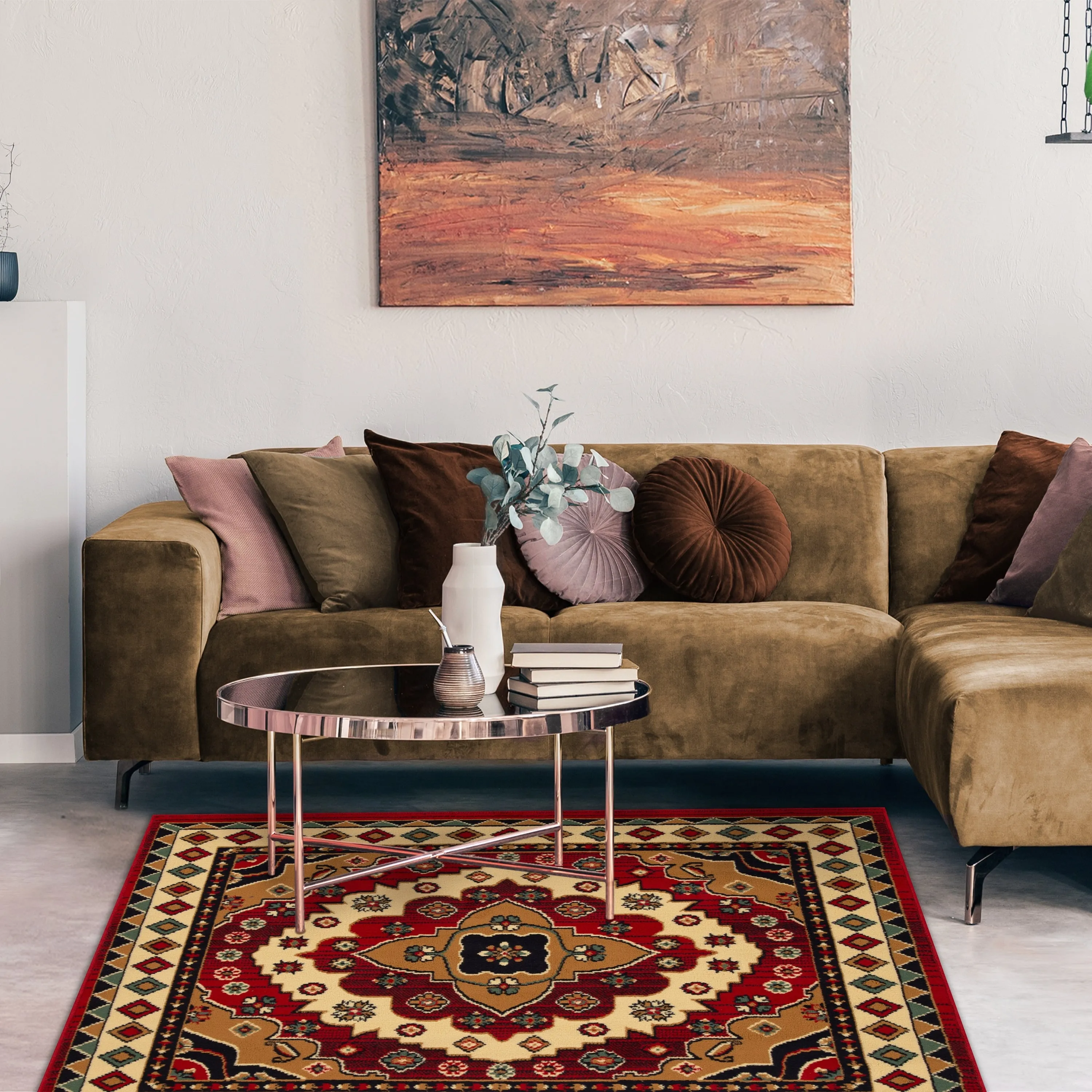 Aztec Bohemian Eclectic Style Indoor Small Area Rug by Superior