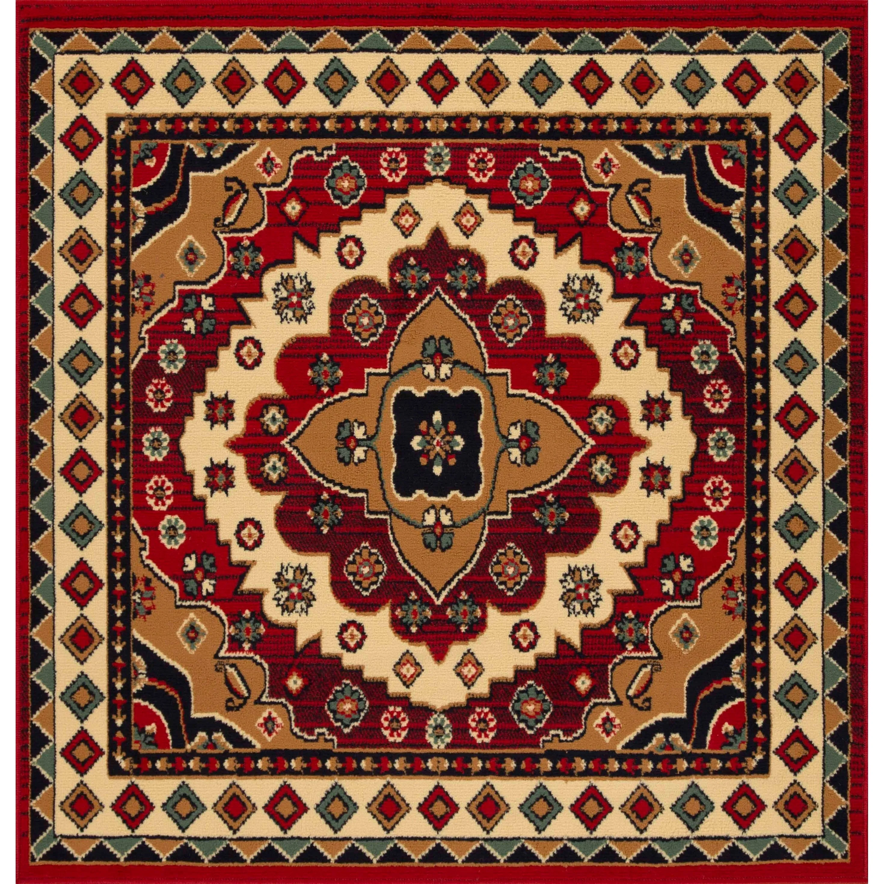 Aztec Bohemian Eclectic Style Indoor Small Area Rug by Superior