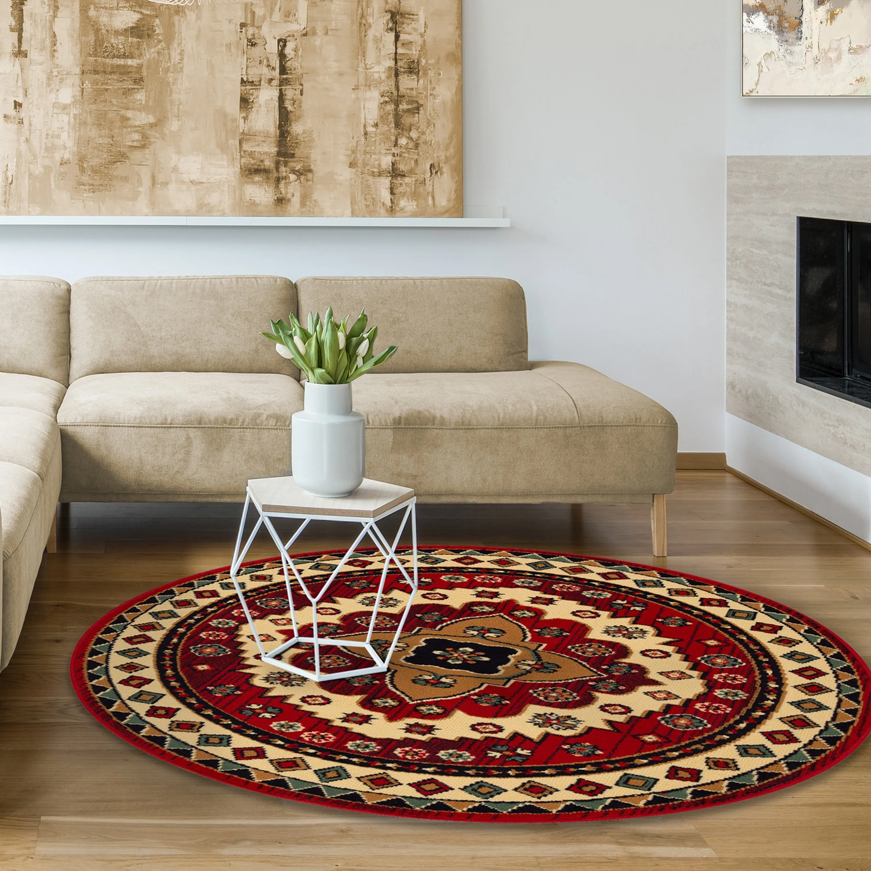 Aztec Bohemian Eclectic Style Indoor Small Area Rug by Superior