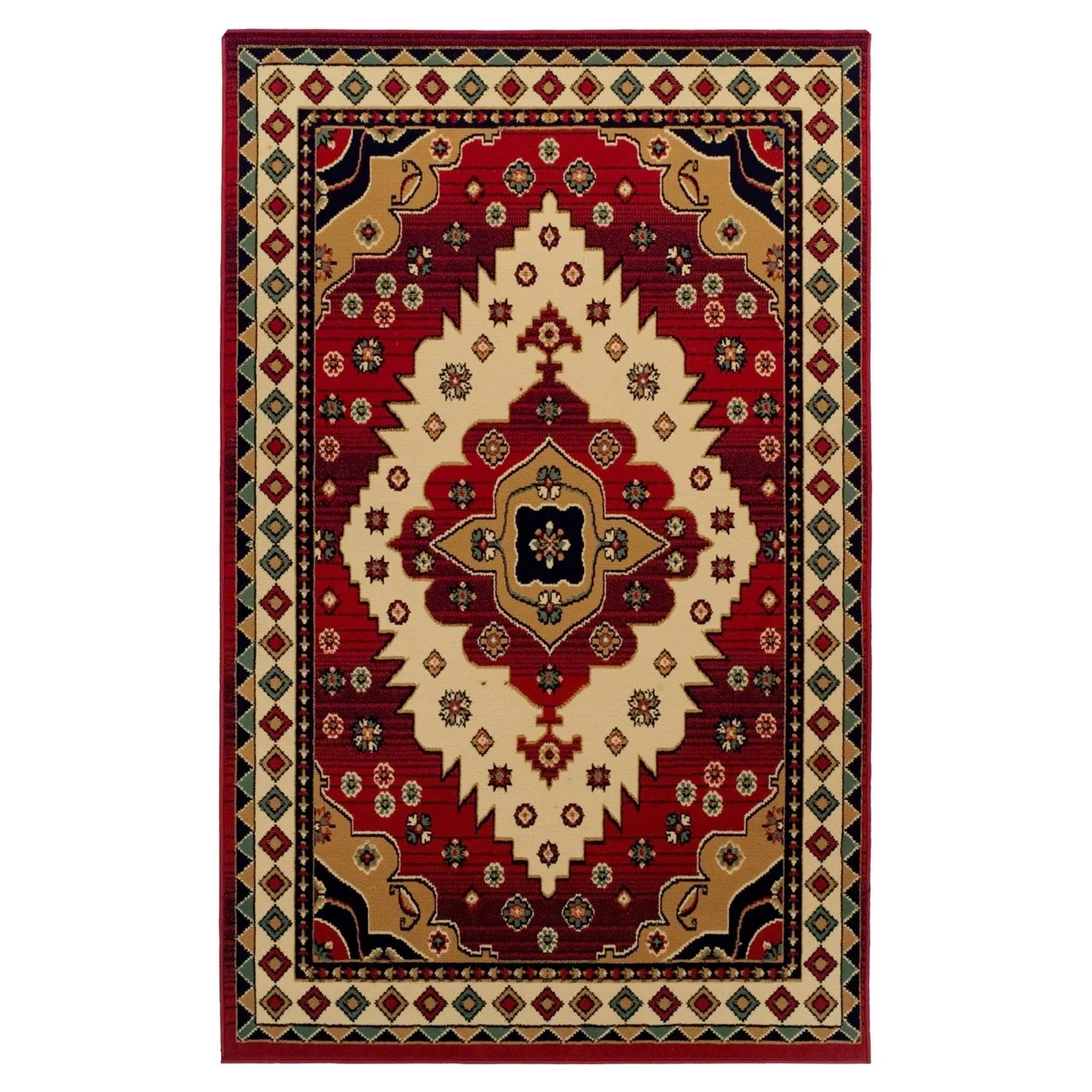 Aztec Bohemian Eclectic Style Indoor Small Area Rug by Superior