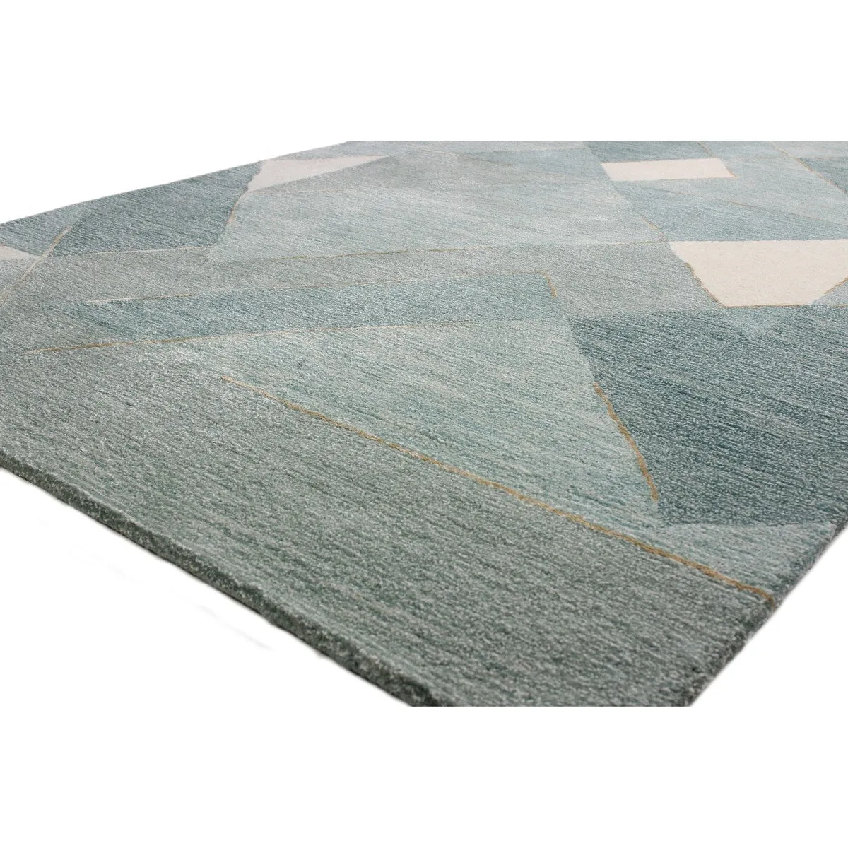 Bashian Malik Aqua Contemporary Area Rug