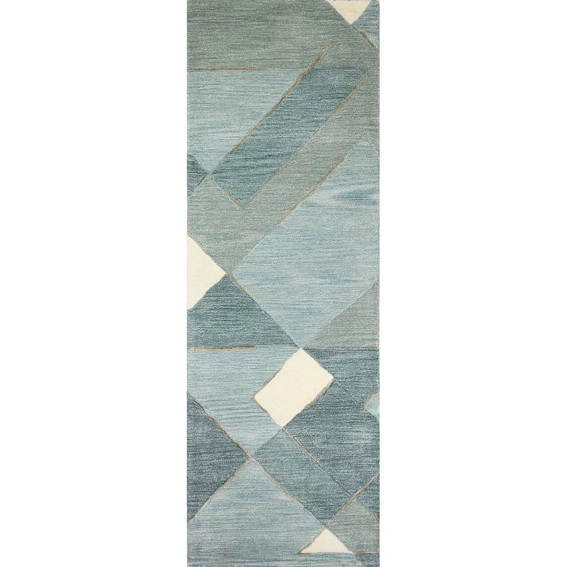 Bashian Malik Aqua Contemporary Area Rug