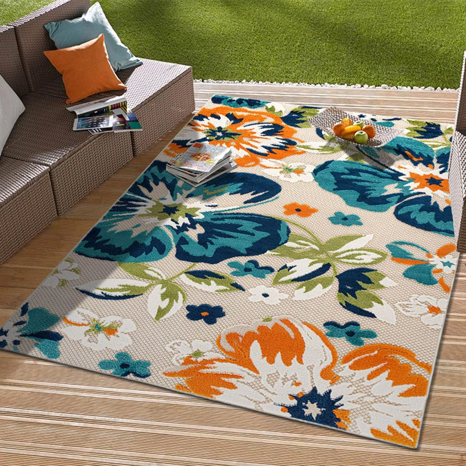 Bergamo Contemporary Floral Indoor/Outdoor Area Rug