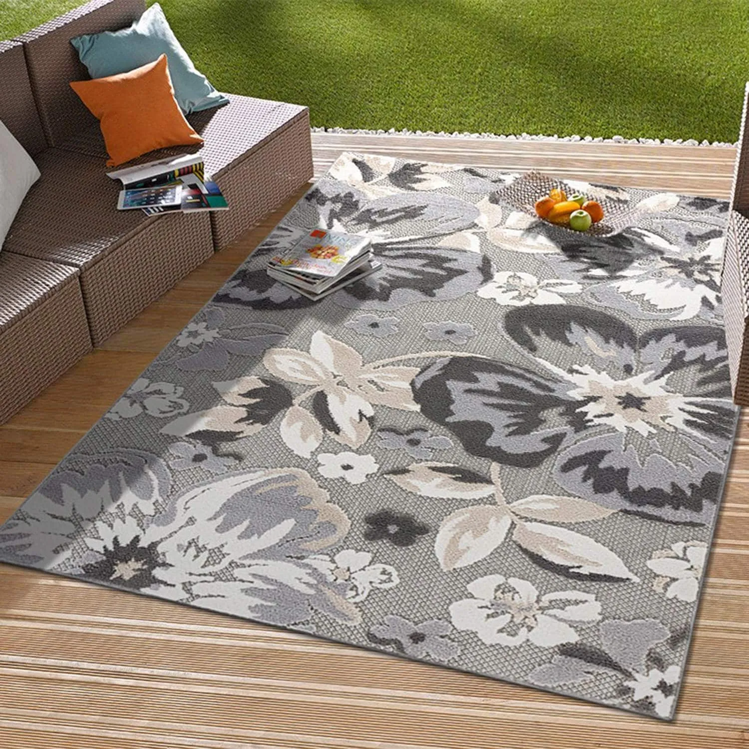 Bergamo Contemporary Floral Indoor/Outdoor Area Rug