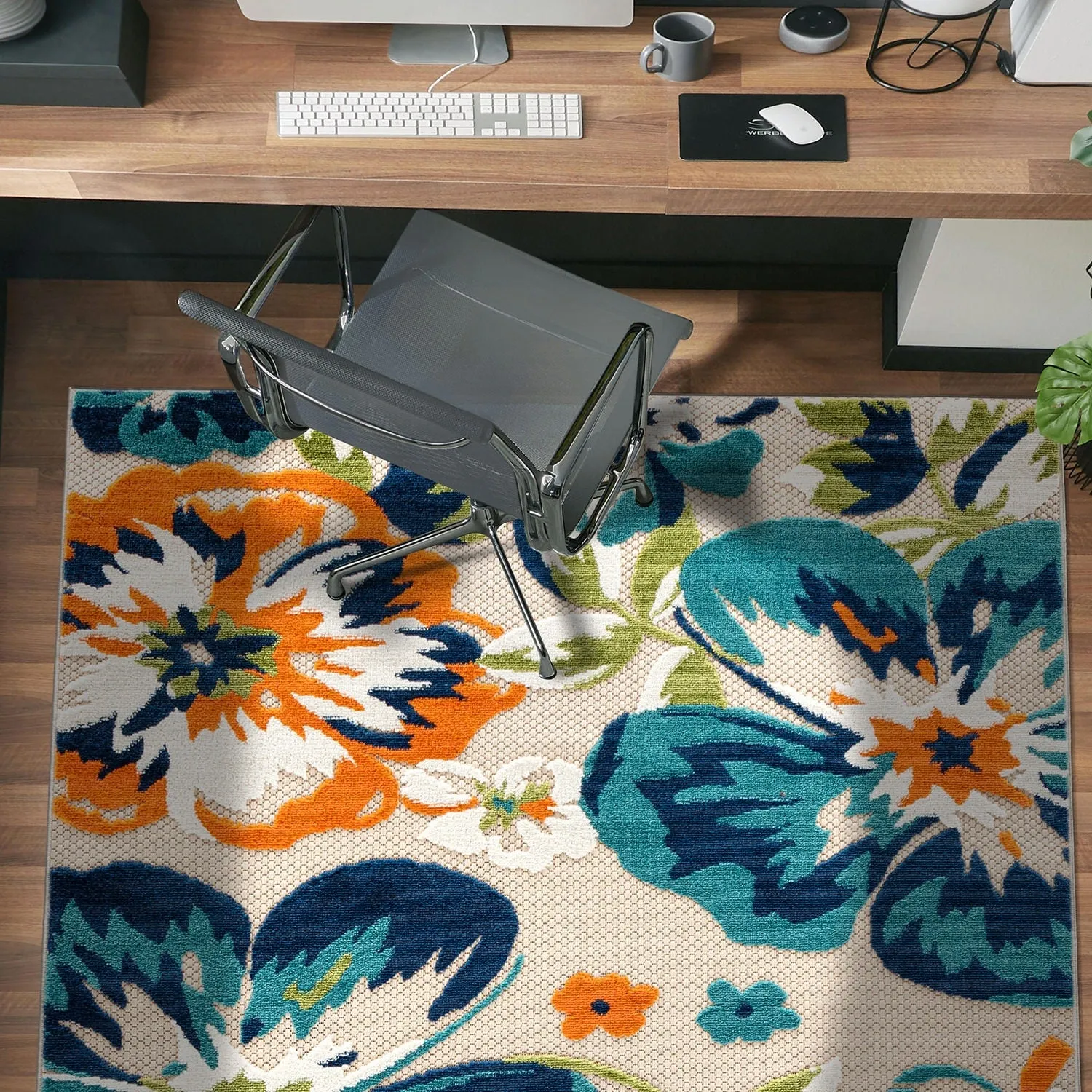 Bergamo Contemporary Floral Indoor/Outdoor Area Rug
