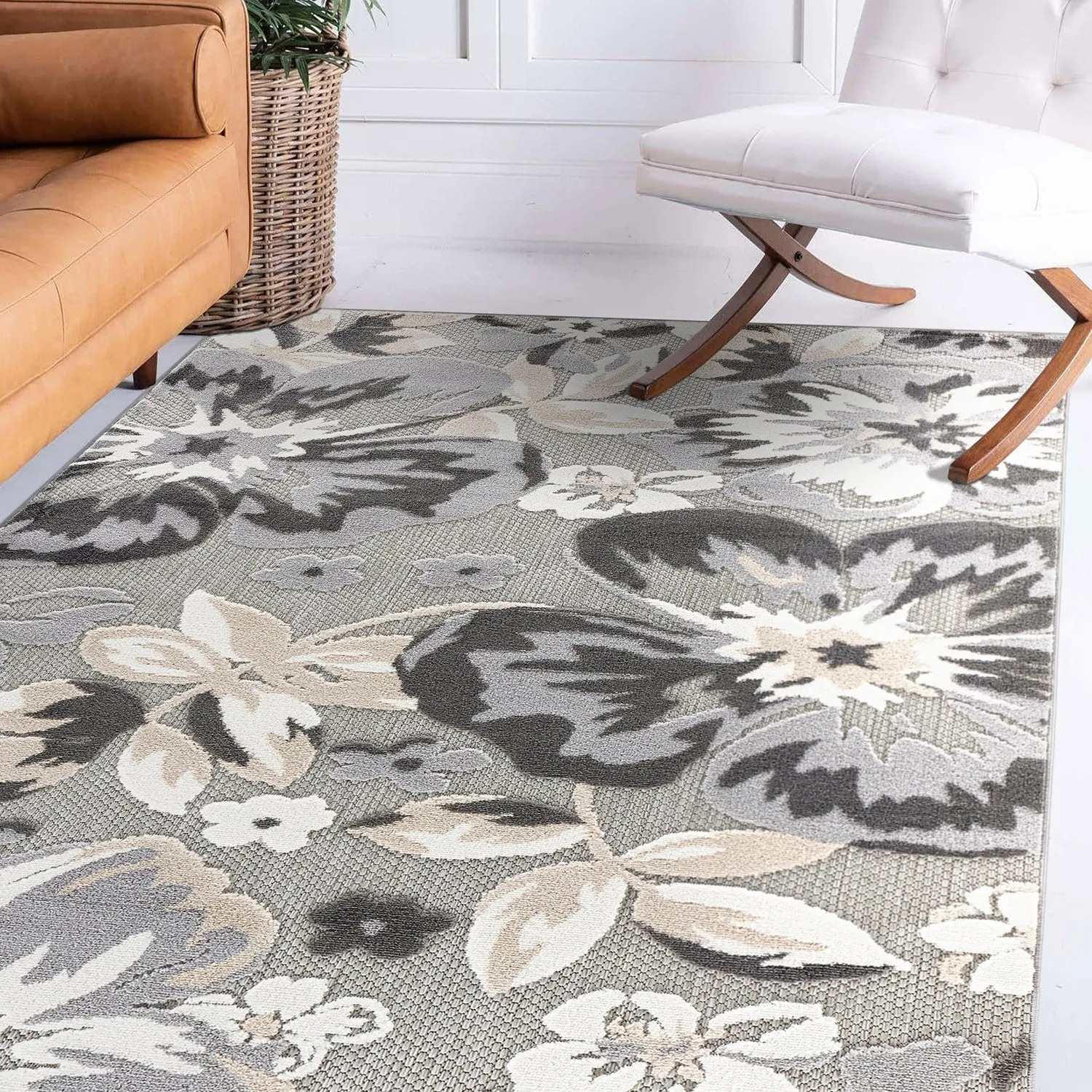 Bergamo Contemporary Floral Indoor/Outdoor Area Rug