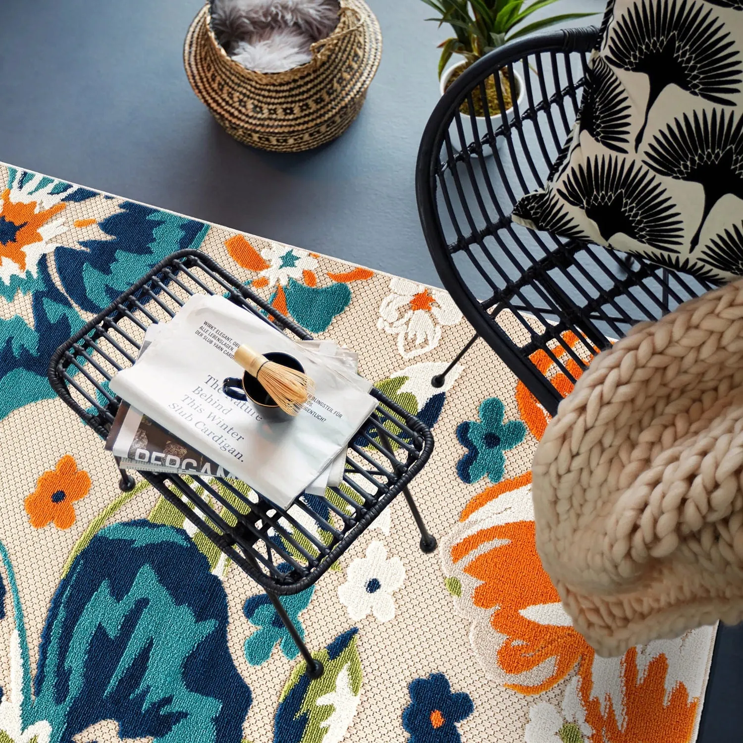 Bergamo Contemporary Floral Indoor/Outdoor Area Rug