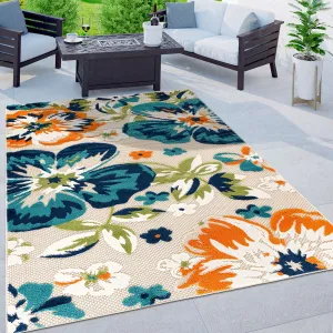 Bergamo Contemporary Floral Indoor/Outdoor Area Rug
