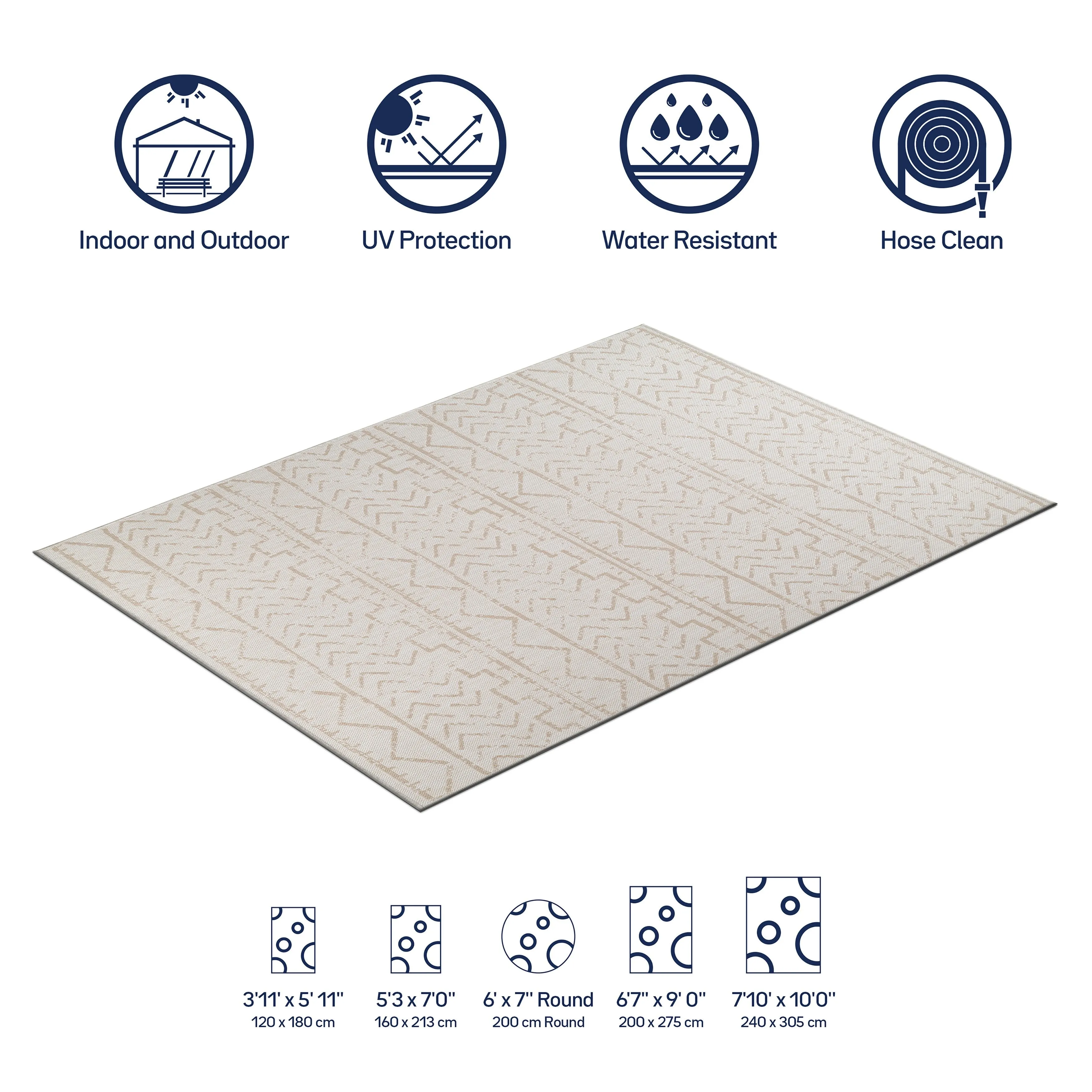 Beverly Rug Beige Trellis Indoor Outdoor Area Rug