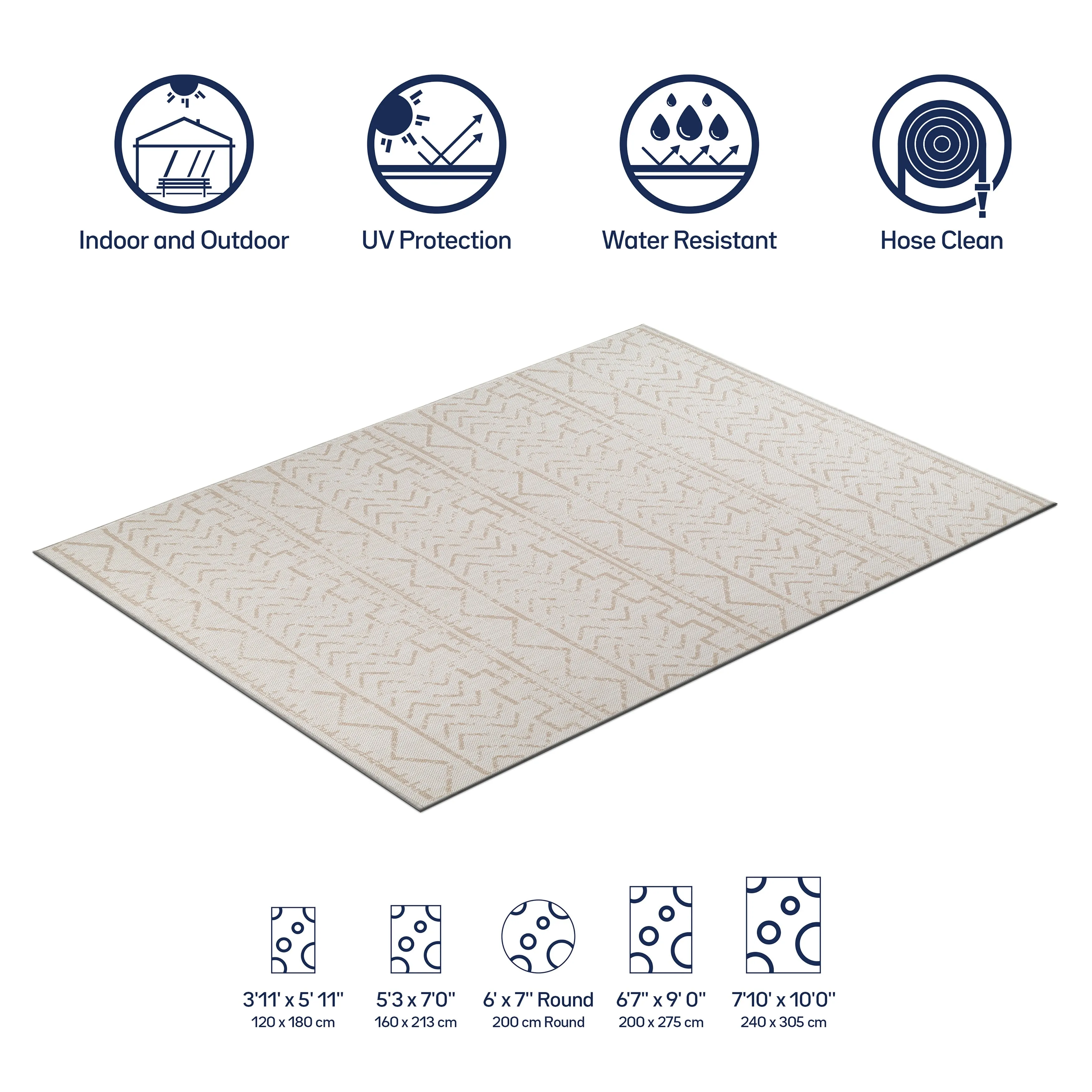 Beverly Rug Beige Trellis Indoor Outdoor Area Rug
