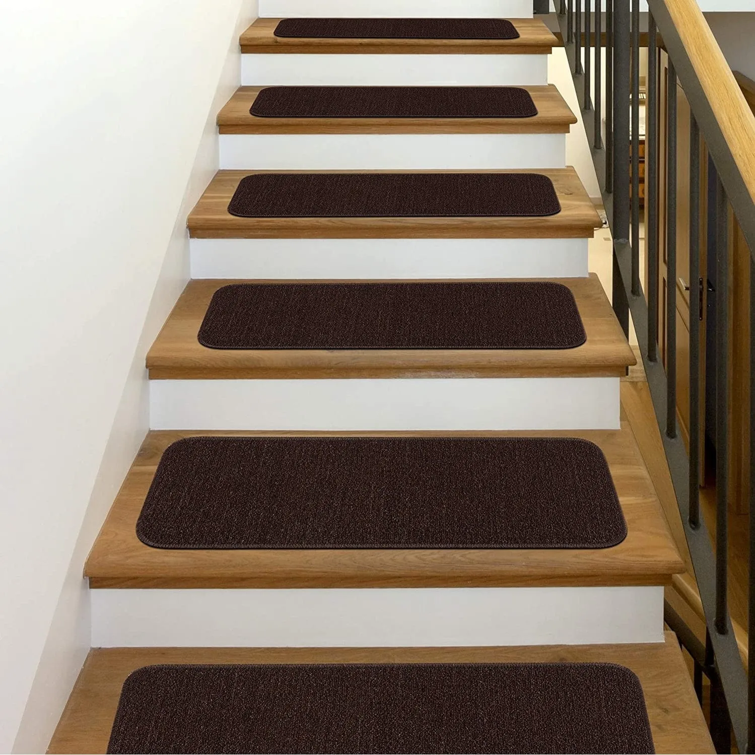 Beverly Rug Indoor Solid Color Non-slip Carpet Stair Treads