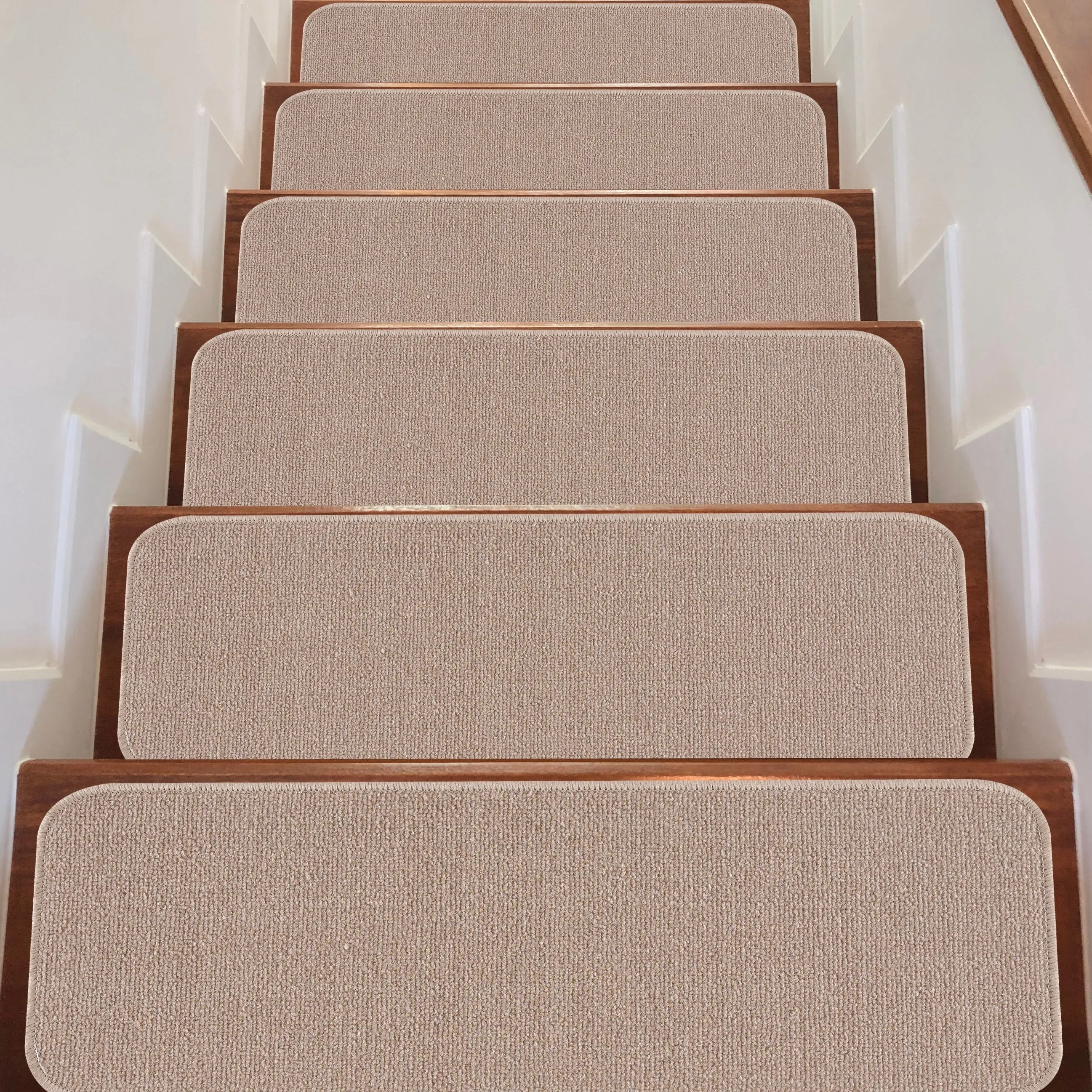 Beverly Rug Indoor Solid Color Non-slip Carpet Stair Treads