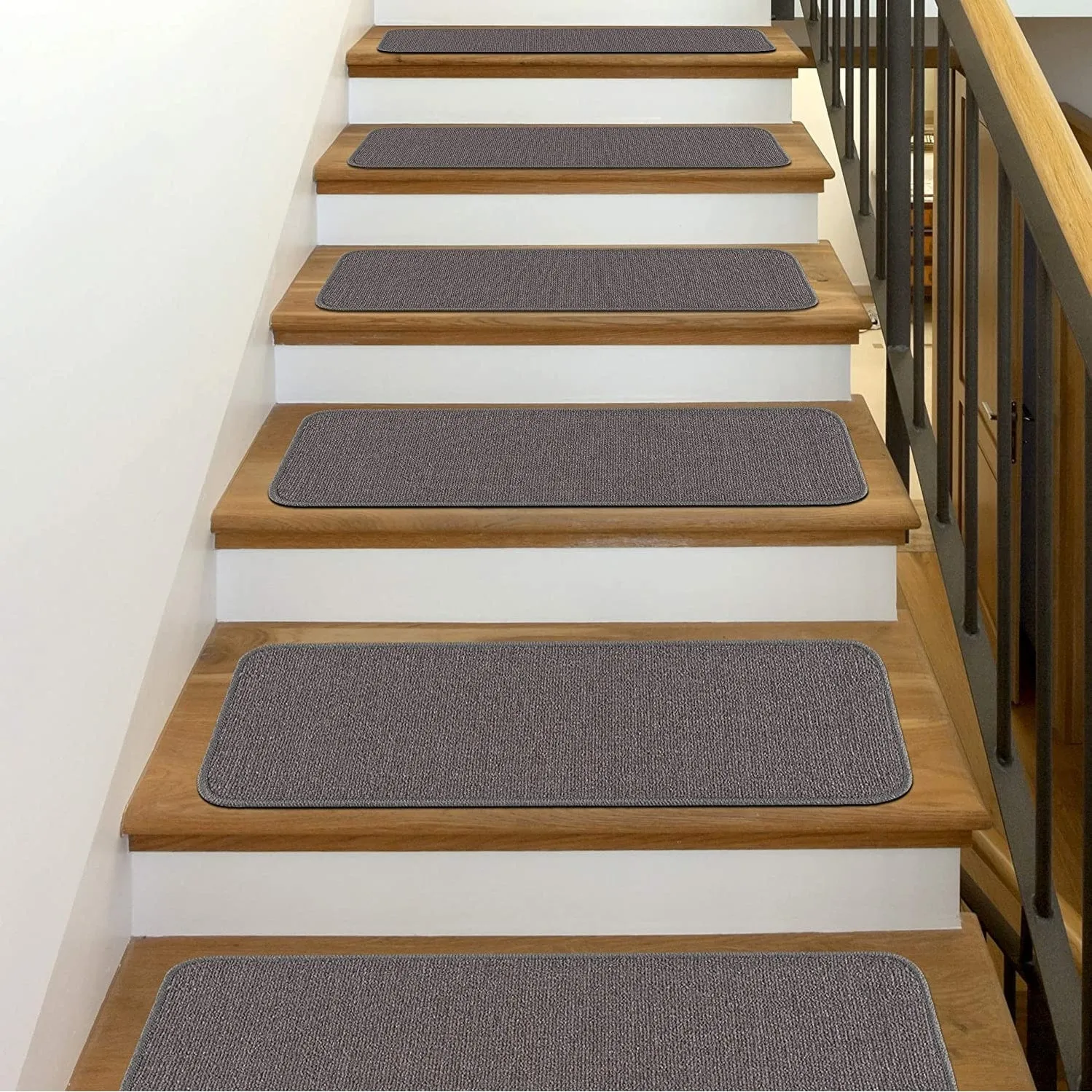Beverly Rug Indoor Solid Color Non-slip Carpet Stair Treads