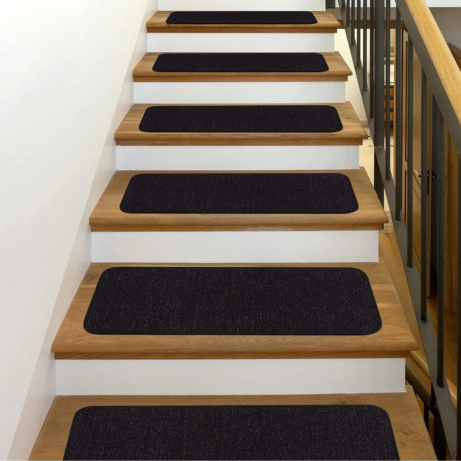 Beverly Rug Indoor Solid Color Non-slip Carpet Stair Treads