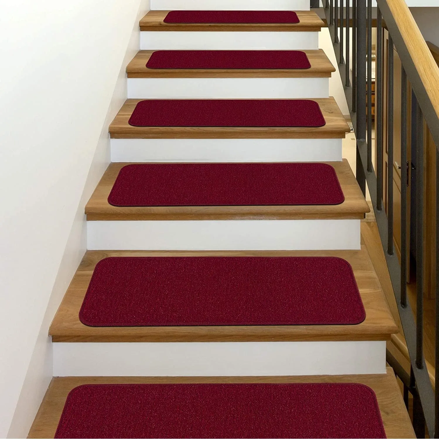 Beverly Rug Indoor Solid Color Non-slip Carpet Stair Treads