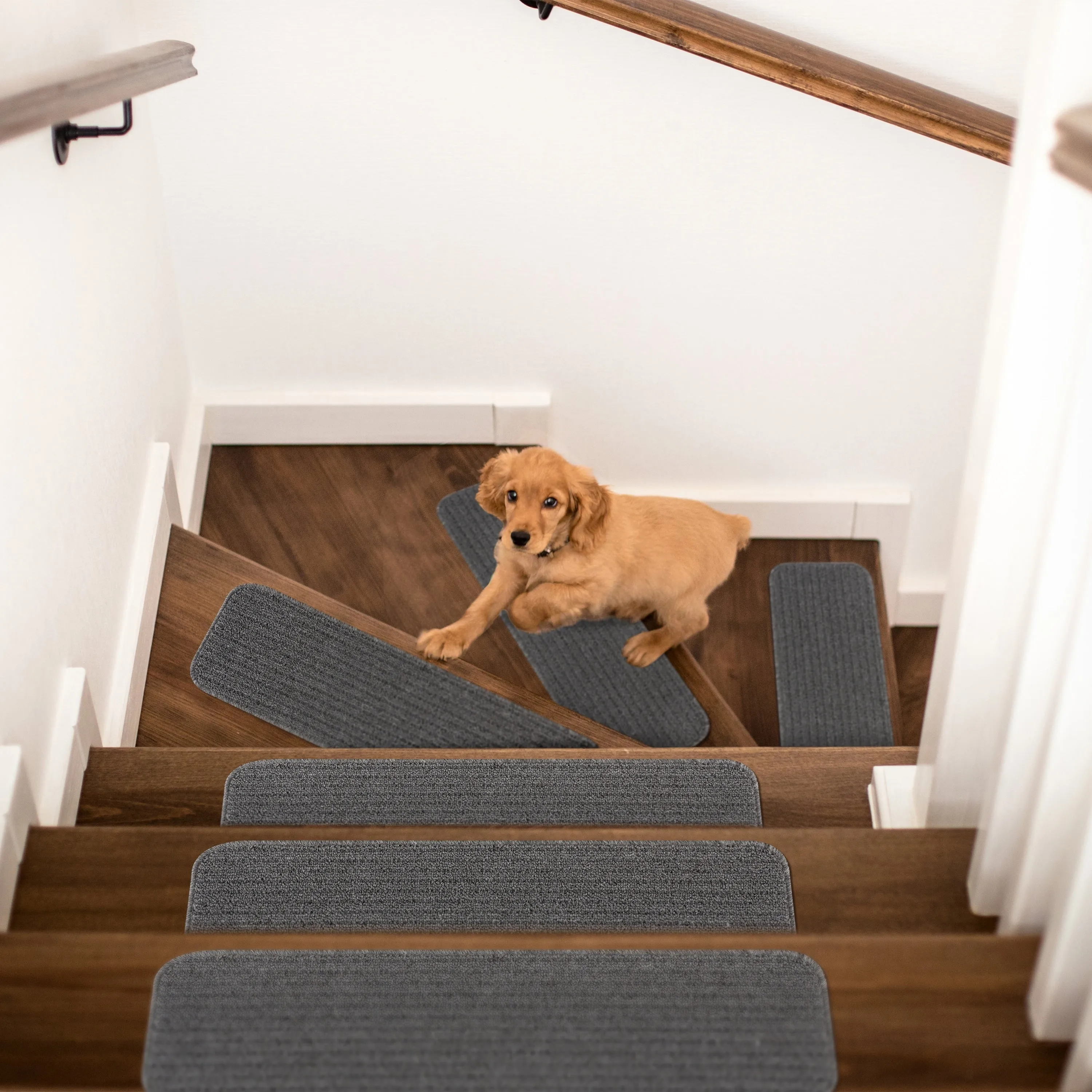 Beverly Rug Non Slip Stair Treads. Matching Landing Rug. Washable Runner Rug for Hallway