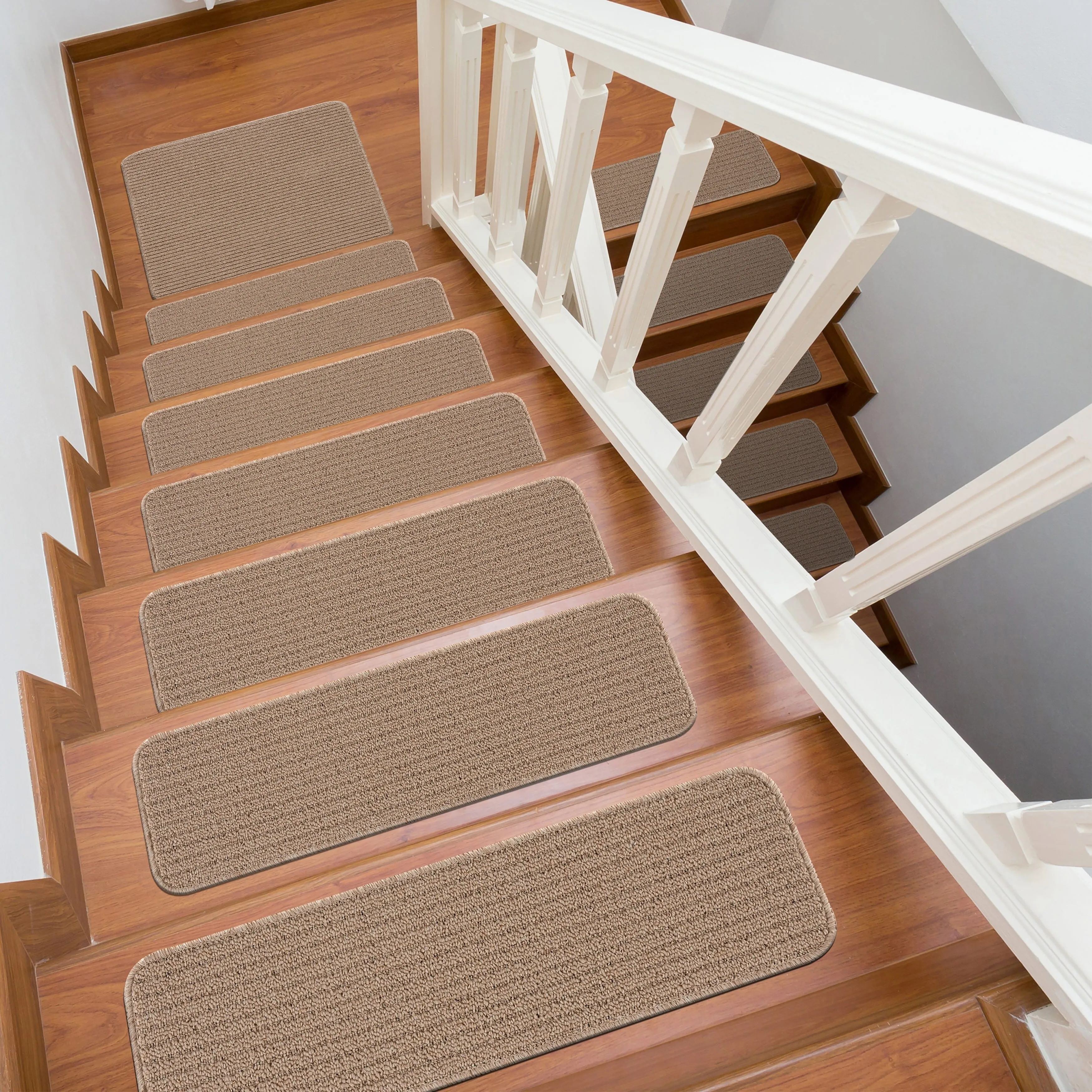 Beverly Rug Non Slip Stair Treads. Matching Landing Rug. Washable Runner Rug for Hallway