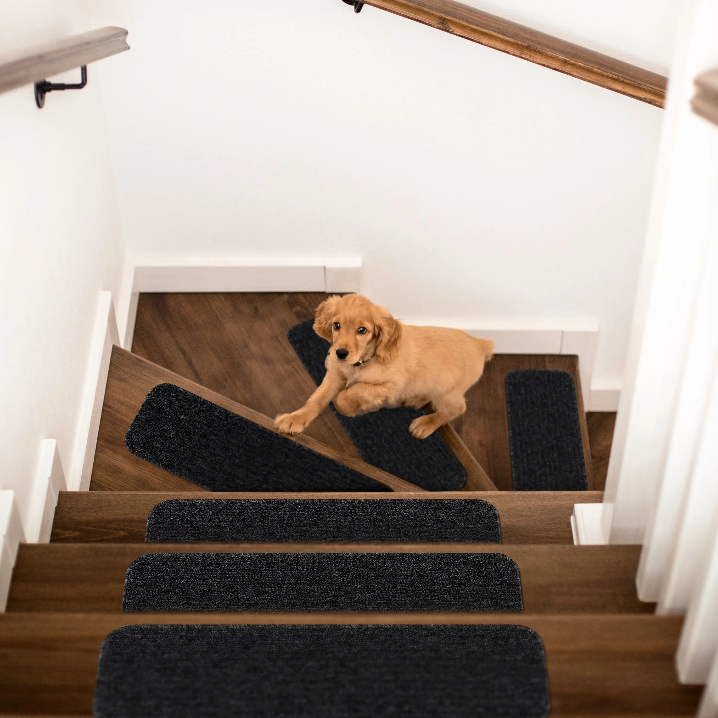 Beverly Rug Non Slip Stair Treads. Matching Landing Rug. Washable Runner Rug for Hallway