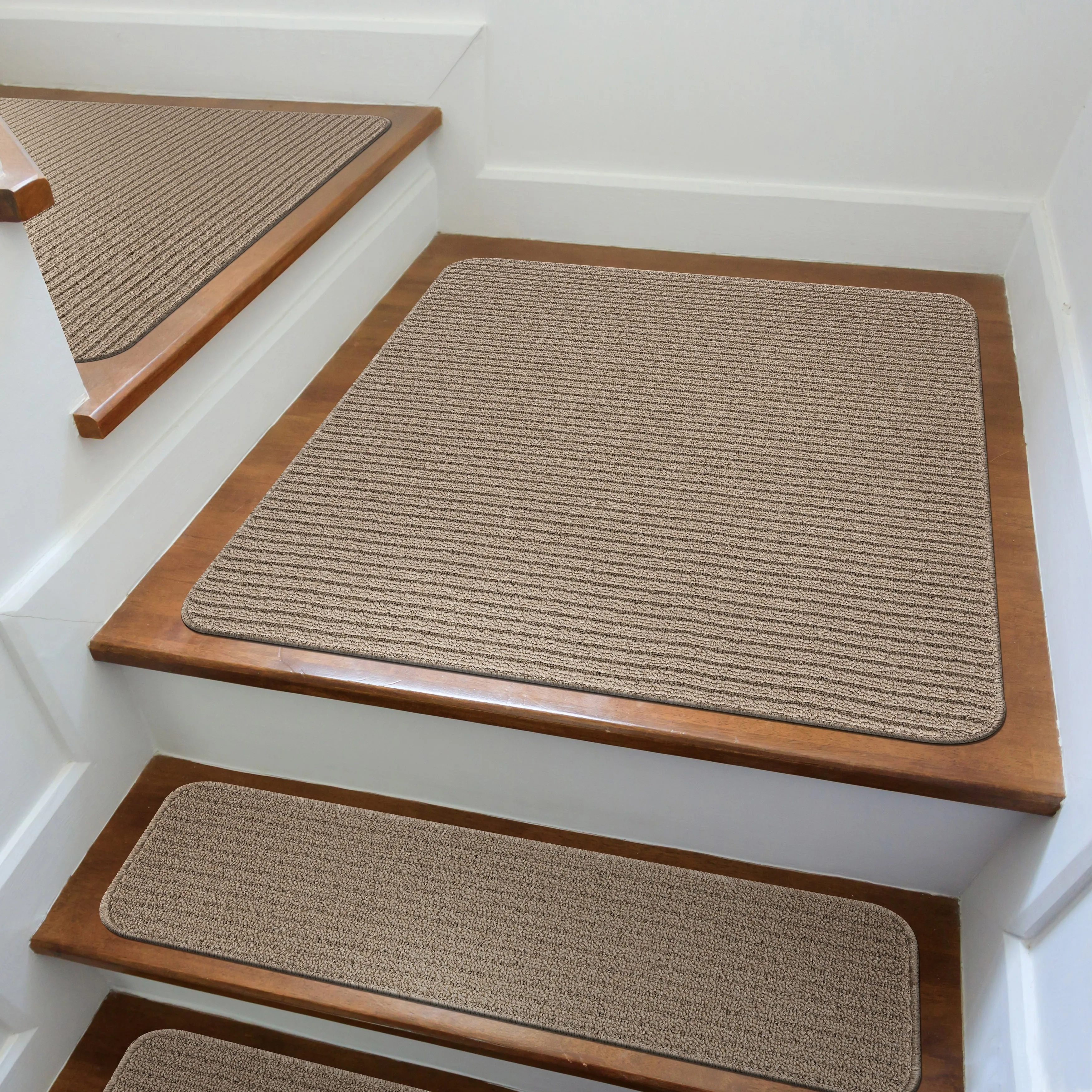 Beverly Rug Non Slip Stair Treads. Matching Landing Rug. Washable Runner Rug for Hallway