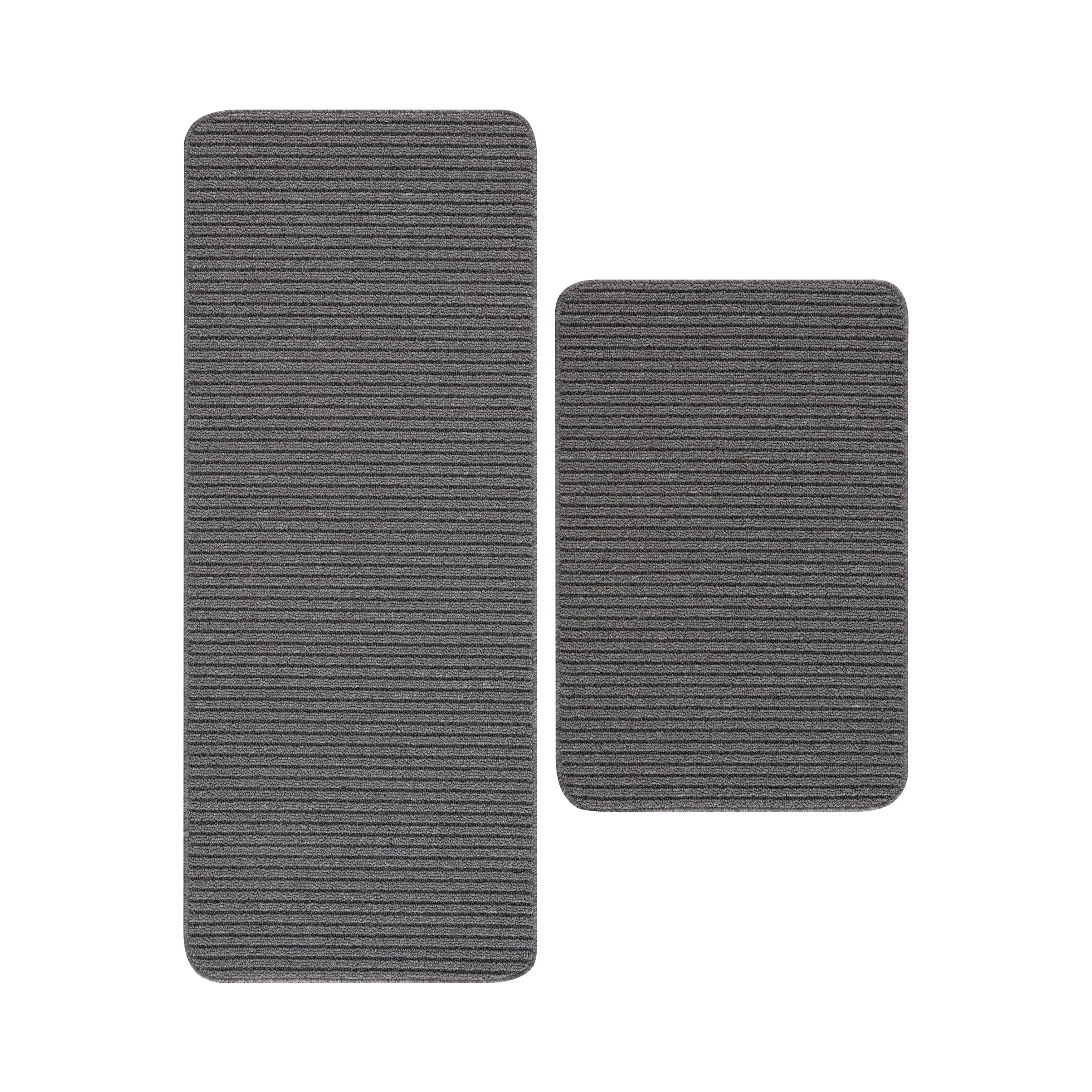 Beverly Rug Non Slip Washable Kitchen Rugs and Mats 2 Piece Set. 48x20   30x20