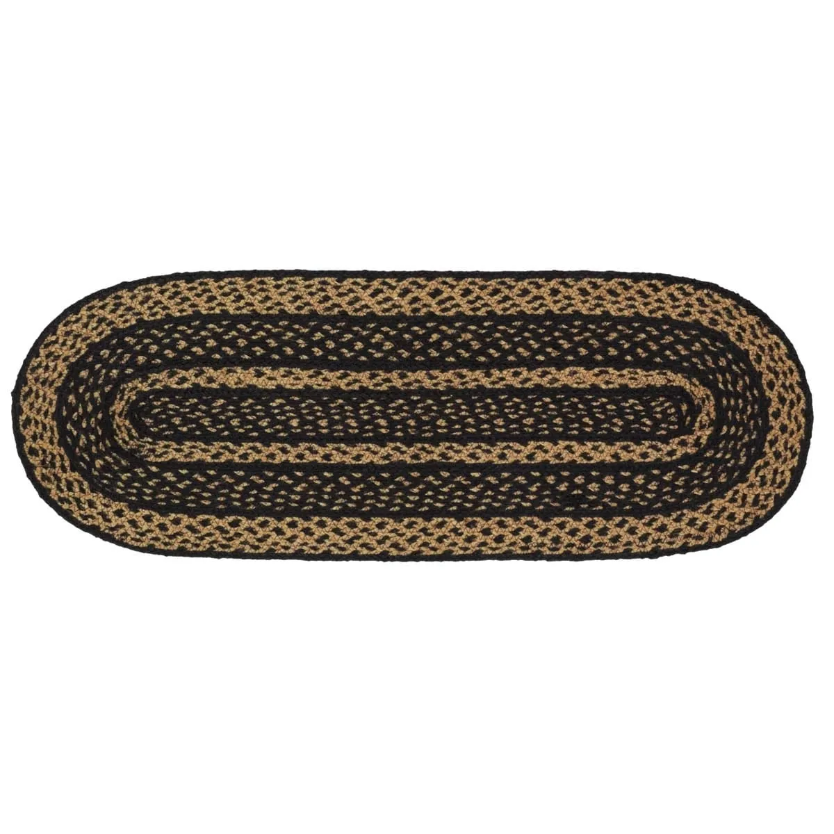 Black Primitive Flooring VHC Farmhouse Stair Tread Jute Oval - 8.5x27