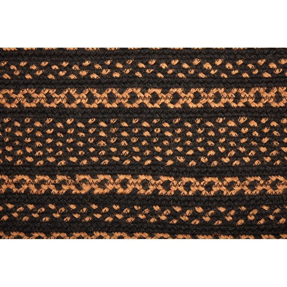 Black Primitive Flooring VHC Farmhouse Stair Tread Jute Oval - 8.5x27