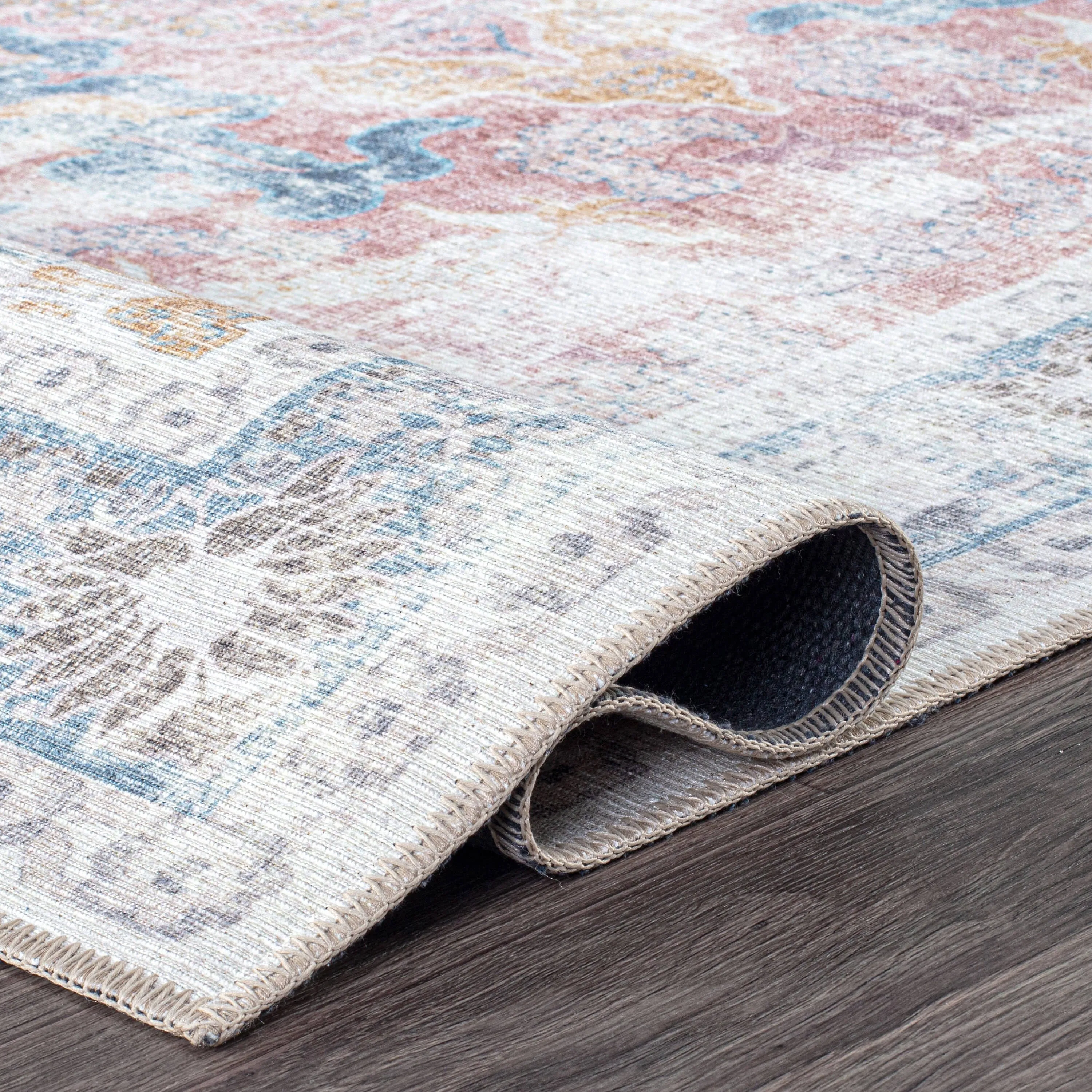Bohemian Transitional Machine Washable Area Rug