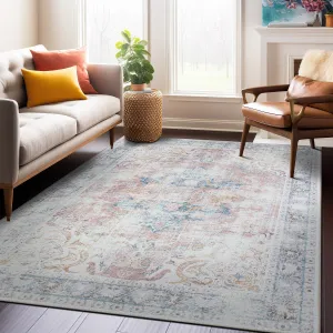Bohemian Transitional Machine Washable Area Rug