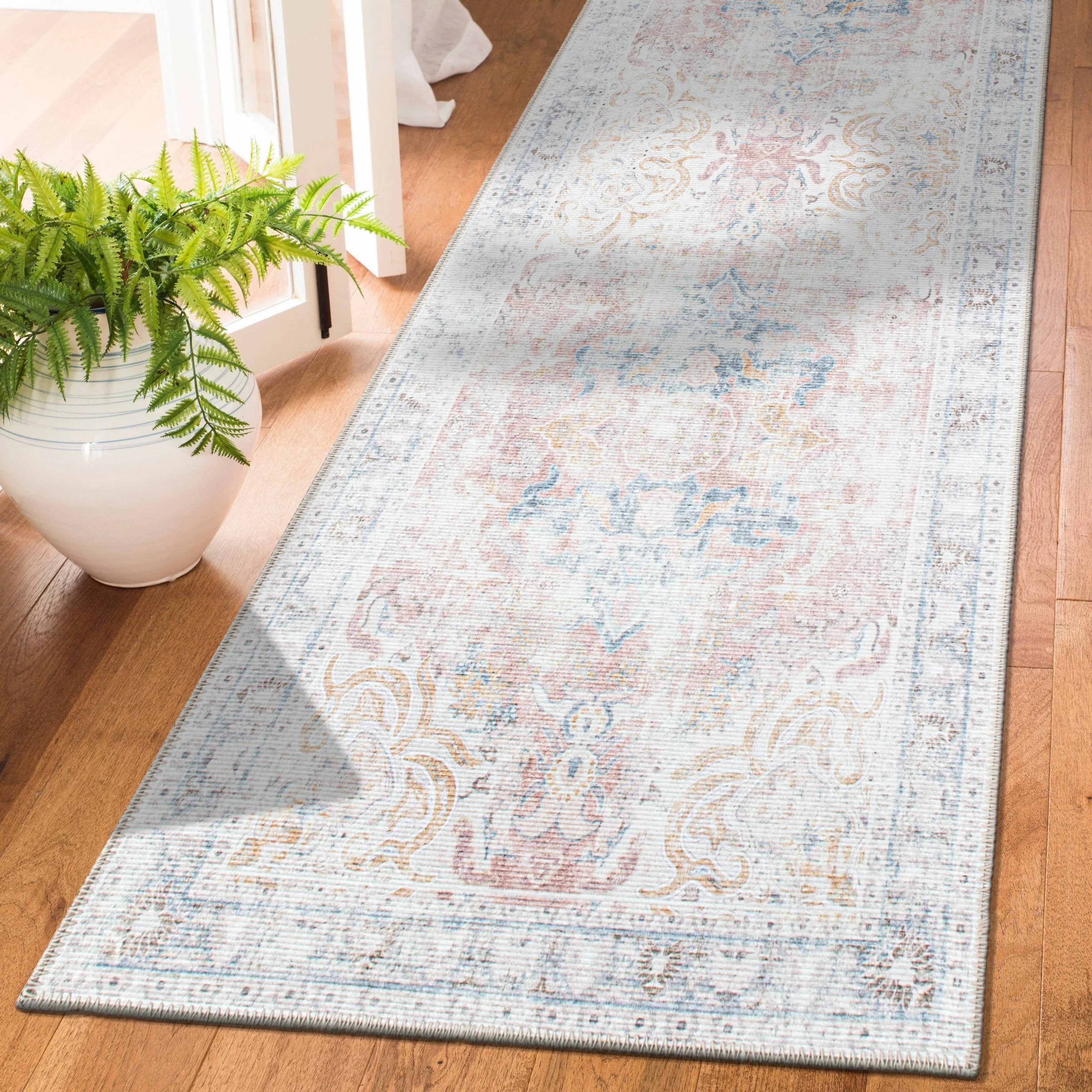 Bohemian Transitional Machine Washable Area Rug