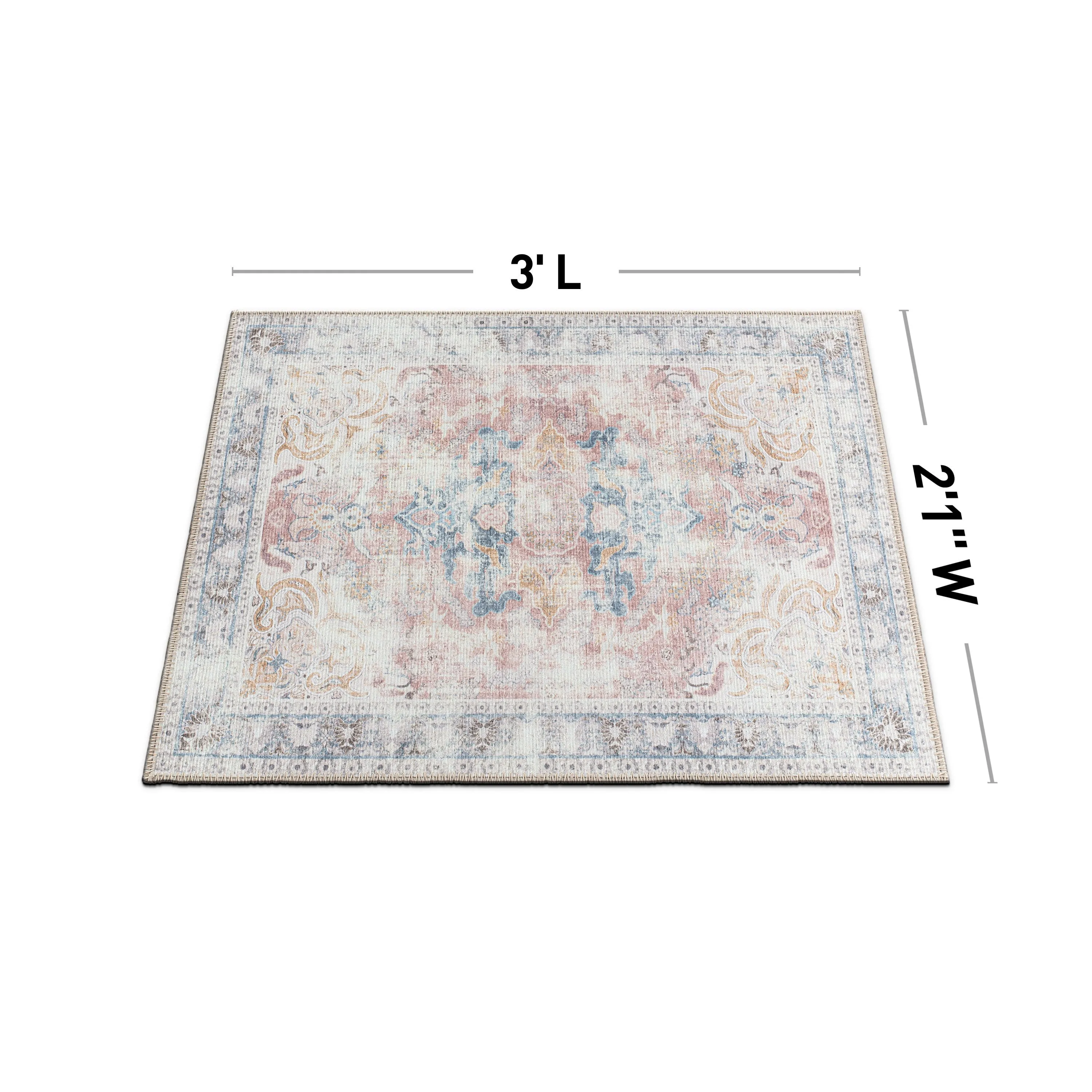Bohemian Transitional Machine Washable Area Rug