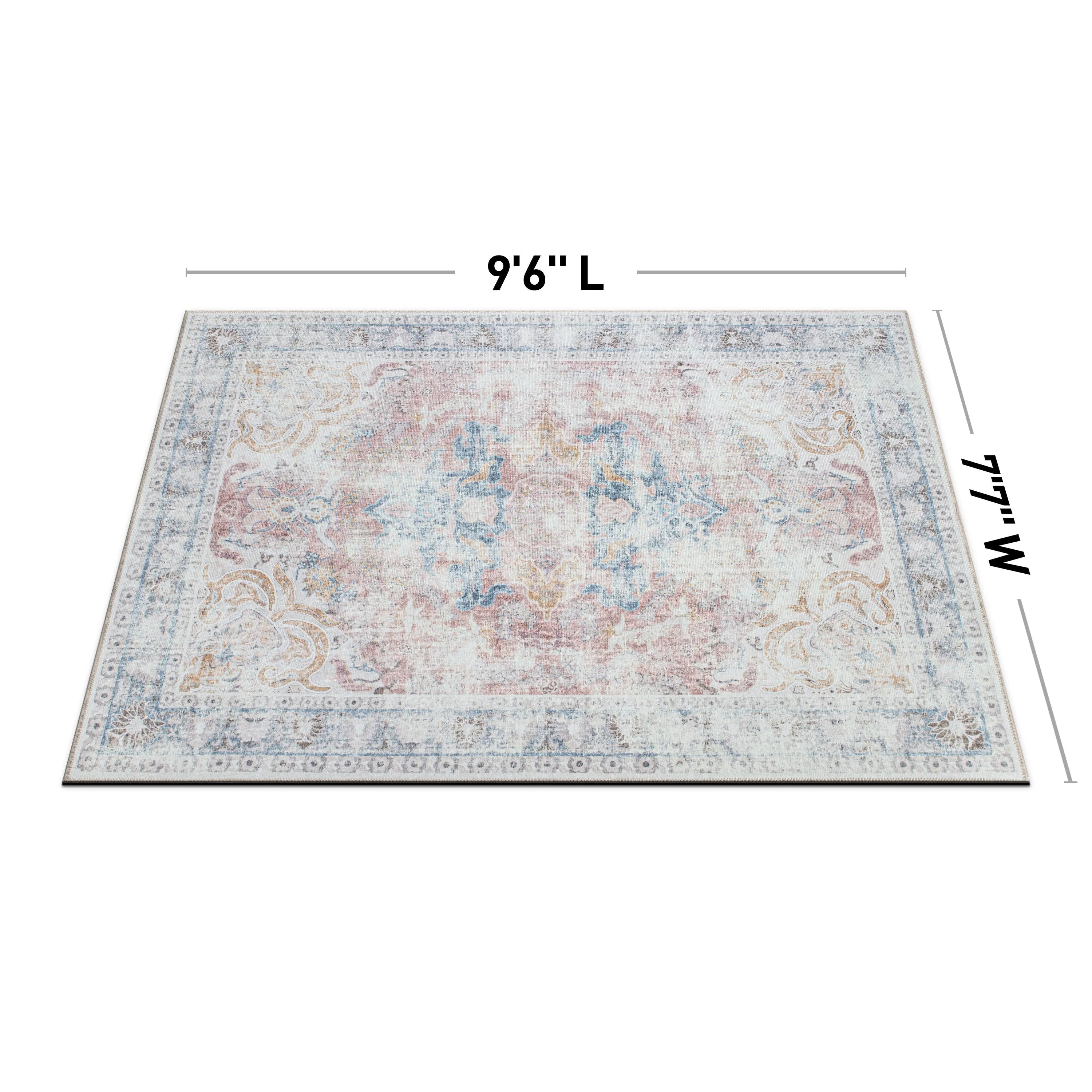 Bohemian Transitional Machine Washable Area Rug