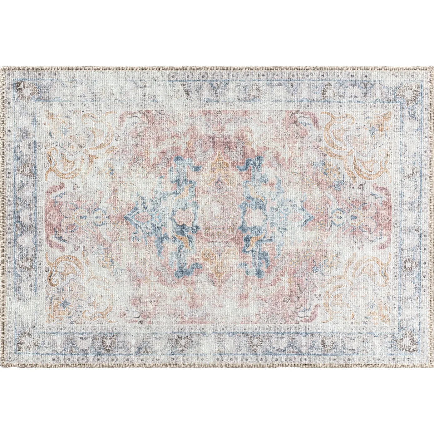 Bohemian Transitional Machine Washable Area Rug