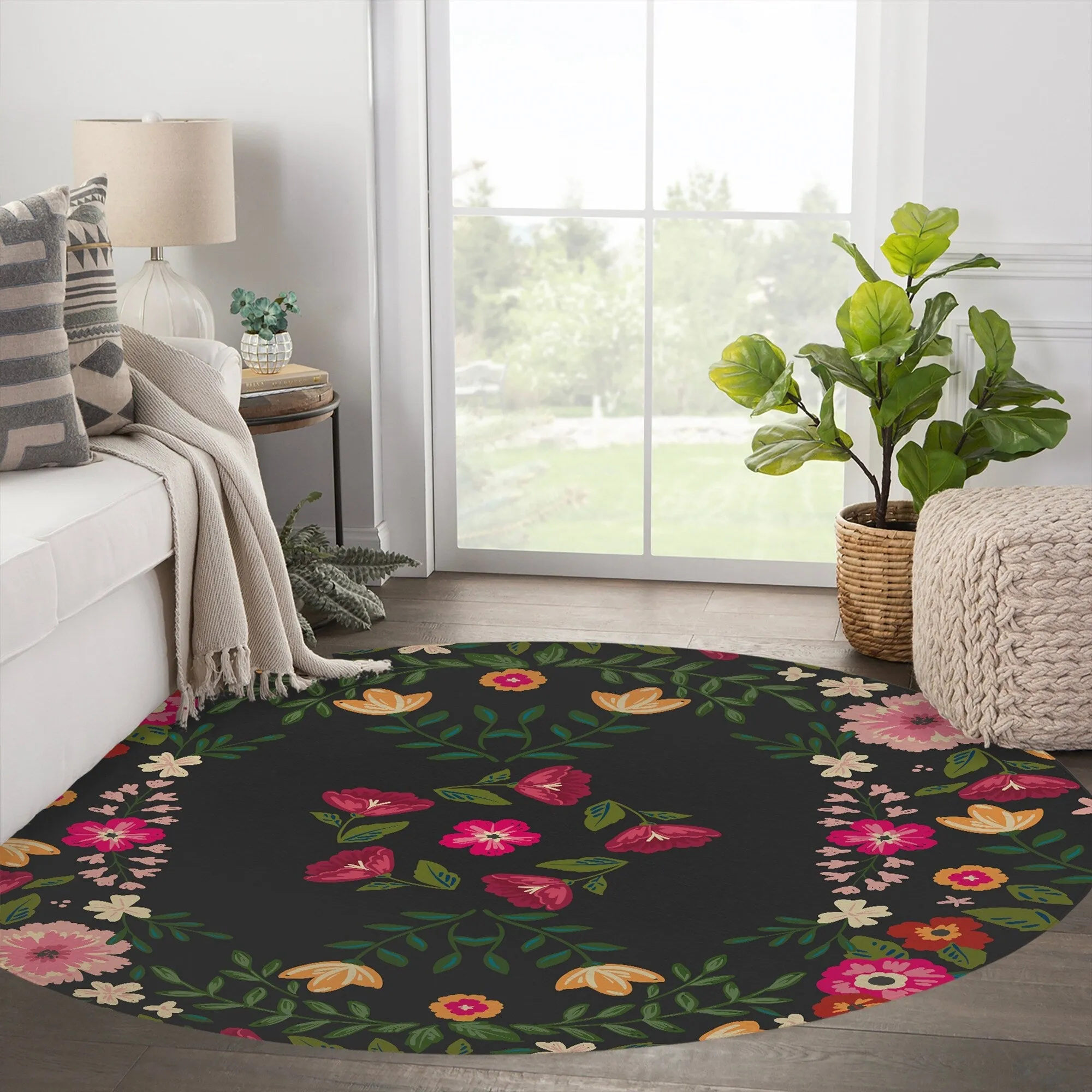 BOHO FIELDS CHARCOAL Area Rug By Kavka Designs