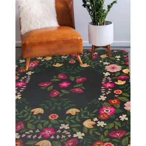 BOHO FIELDS CHARCOAL Area Rug By Kavka Designs