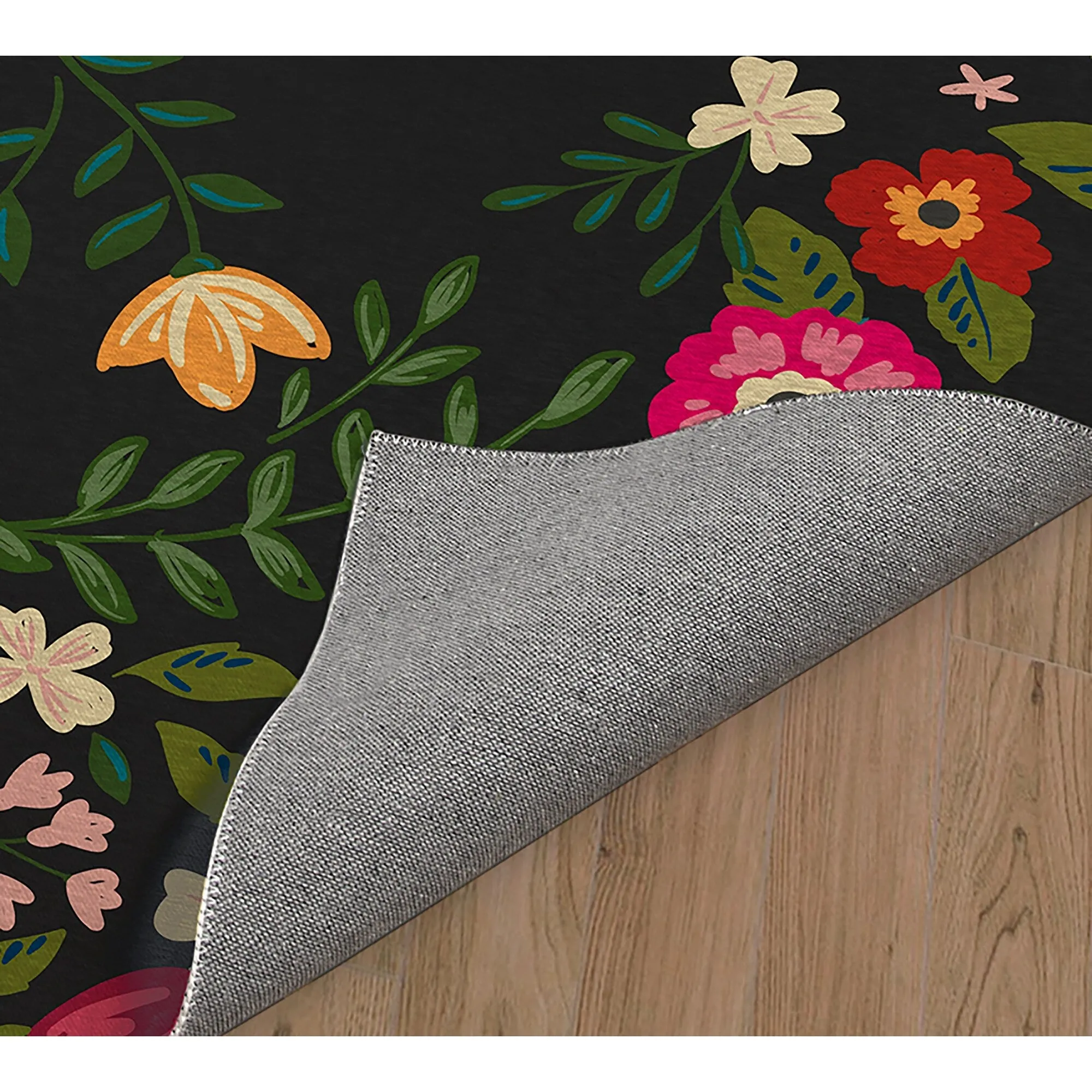 BOHO FIELDS CHARCOAL Area Rug By Kavka Designs